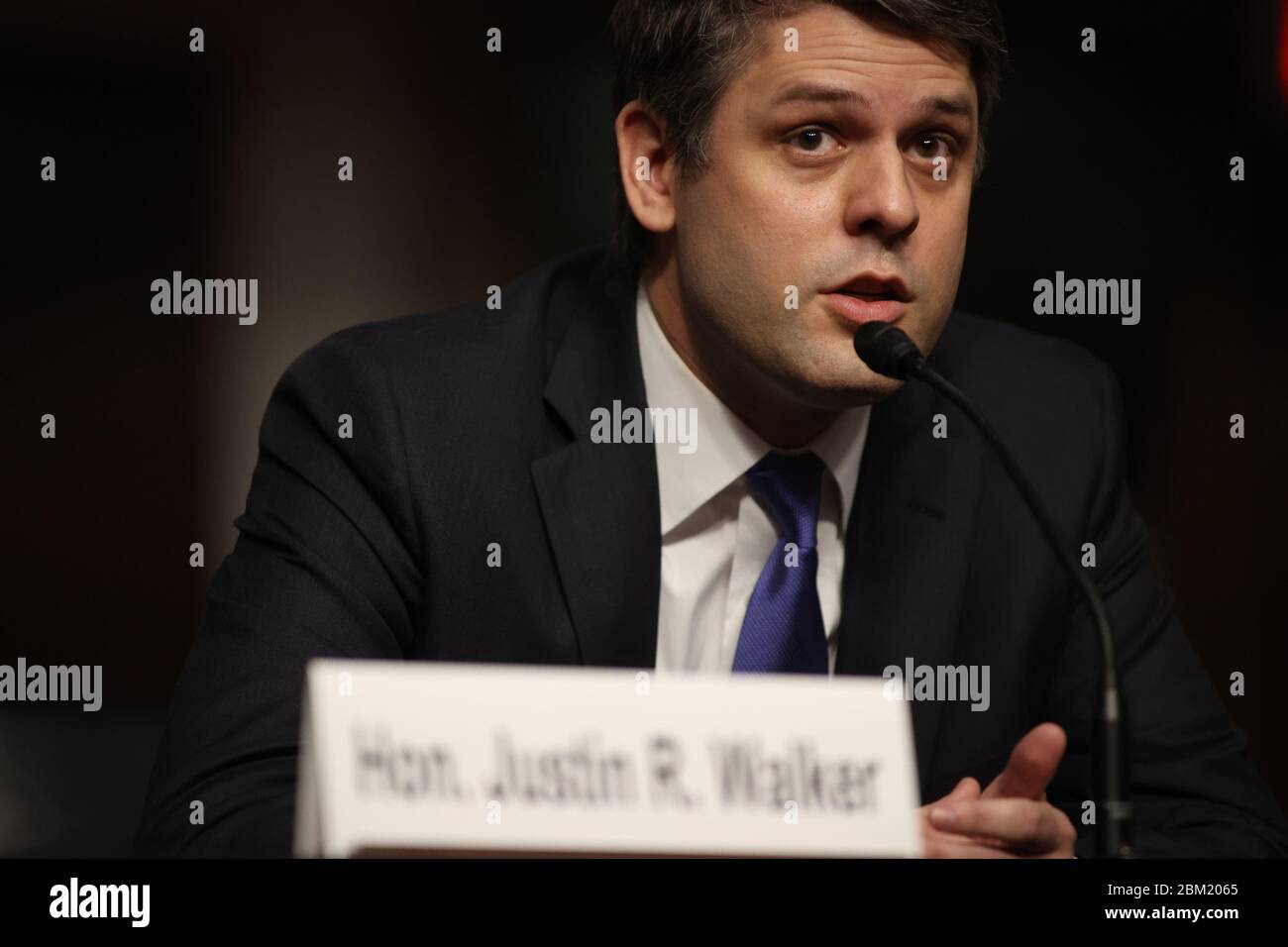 Washington, États-Unis. 06e mai 2020. Le juge Justin Walker témoigne devant son audience de confirmation du Comité judiciaire du Sénat américain de sa nomination au poste de juge du circuit court des États-Unis pour le circuit du District of Columbia à Capitol Hill, Washington, DC, le mercredi 6 mai 2020. Photo de piscine par Jonathan Ernst/UPI crédit: UPI/Alay Live News Banque D'Images Washington, États-Unis. 06e mai 2020. Le juge Justin Walker témoigne devant son audience de confirmation du Comité judiciaire du Sénat américain de sa nomination au poste de juge du circuit court des États-Unis pour le circuit du District of Columbia à Capitol Hill, Washington, DC, le mercredi 6 mai 2020. Photo de piscine par Jonathan Ernst/UPI crédit: UPI/Alay Live News Banque D'Images