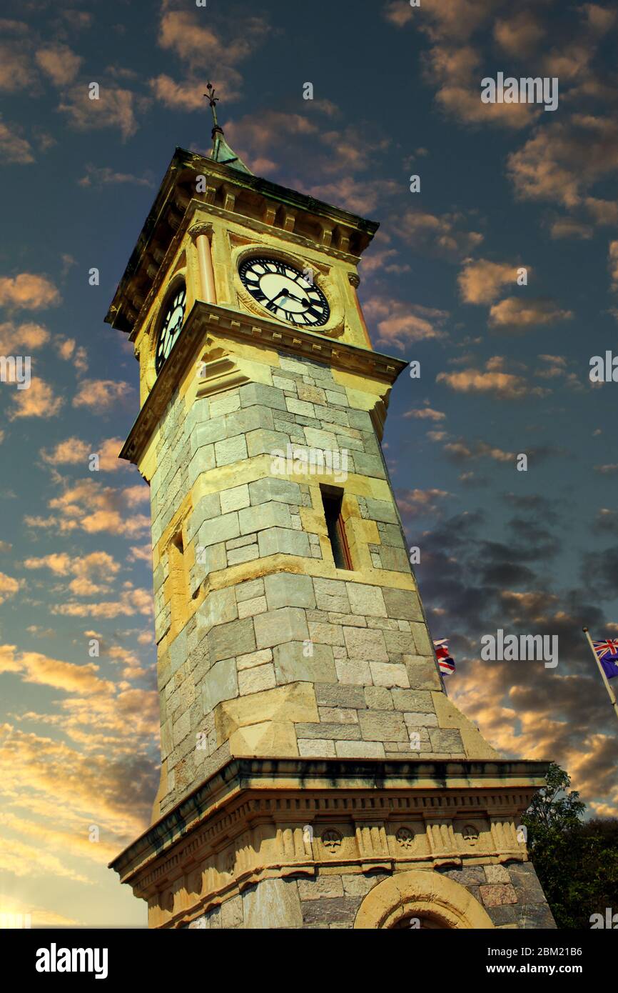 The Clock Tower, Exmouth, Devon, Royaume-Uni Banque D'Images