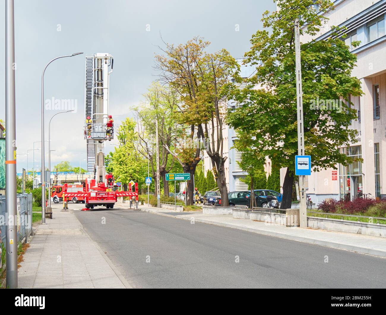 Service des incendies en action Banque D'Images