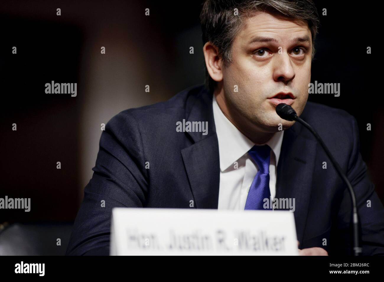 Washington, États-Unis. 06e mai 2020. Le juge Justin Walker témoigne devant une audience de confirmation du Comité judiciaire du Sénat sur sa nomination à titre de juge de circuit américain pour le circuit du District of Columbia à Capitol Hill, Washington, DC, le mercredi 6 mai 2020. Photo de piscine par Jonathan Ernst/UPI crédit: UPI/Alay Live News Banque D'Images Washington, États-Unis. 06e mai 2020. Le juge Justin Walker témoigne devant une audience de confirmation du Comité judiciaire du Sénat sur sa nomination à titre de juge de circuit américain pour le circuit du District of Columbia à Capitol Hill, Washington, DC, le mercredi 6 mai 2020. Photo de piscine par Jonathan Ernst/UPI crédit: UPI/Alay Live News Banque D'Images