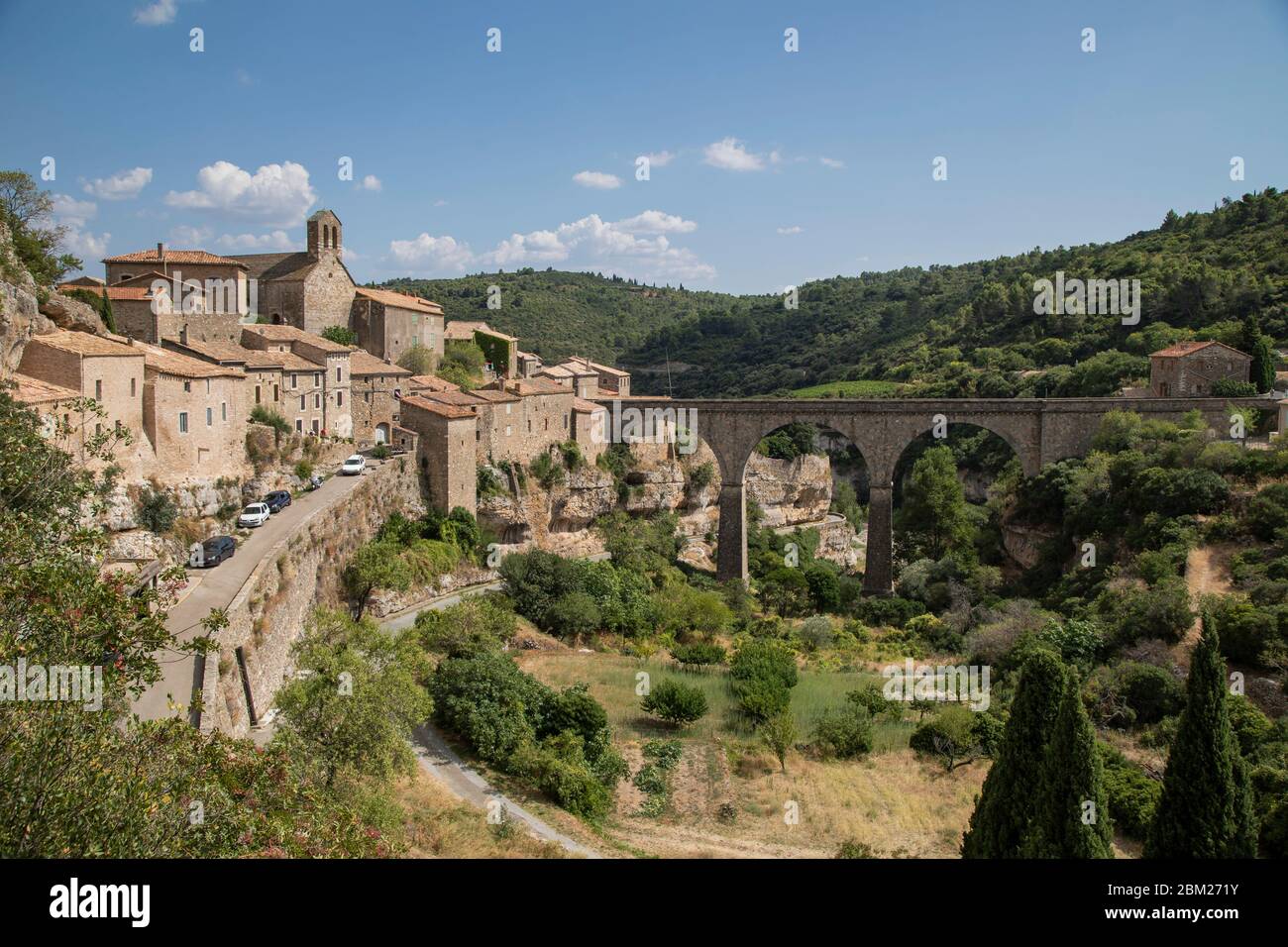 Ville de Minerve dans le Languedoc, Sud de la France Banque D'Images