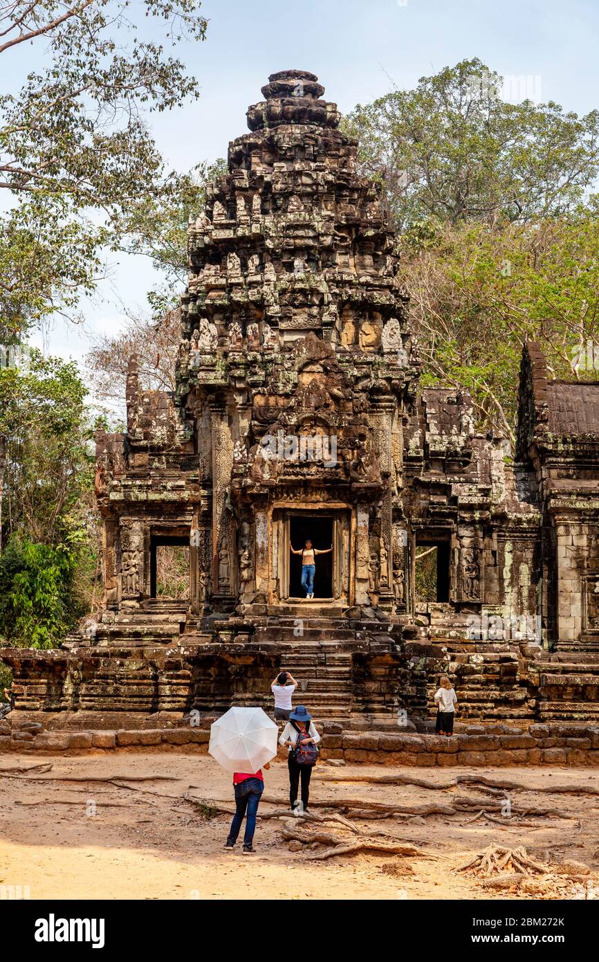 Le Temple Thommanon, complexe du Temple d'Angkor Wat, Siem Reap, Cambodge. Banque D'Images