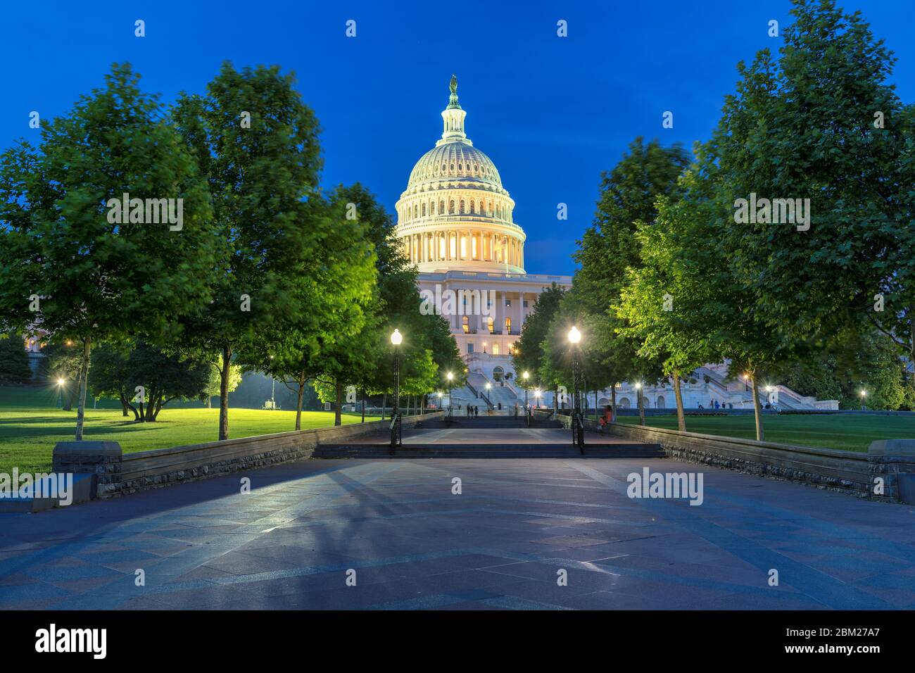Bâtiment DU Capitole DES ÉTATS-UNIS la nuit, Washington DC Banque D'Images