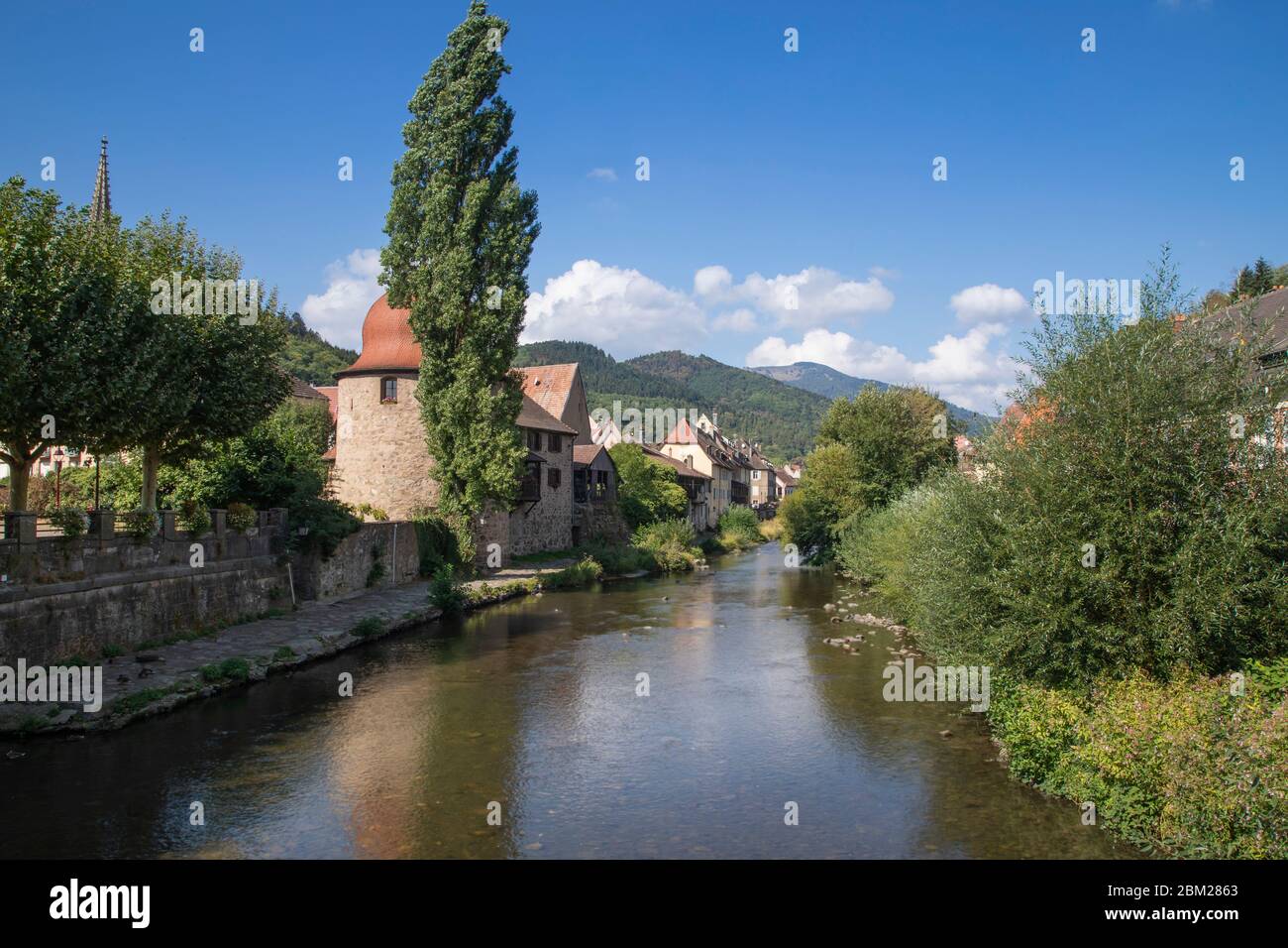 La ville de Thann en Alsace, France Banque D'Images