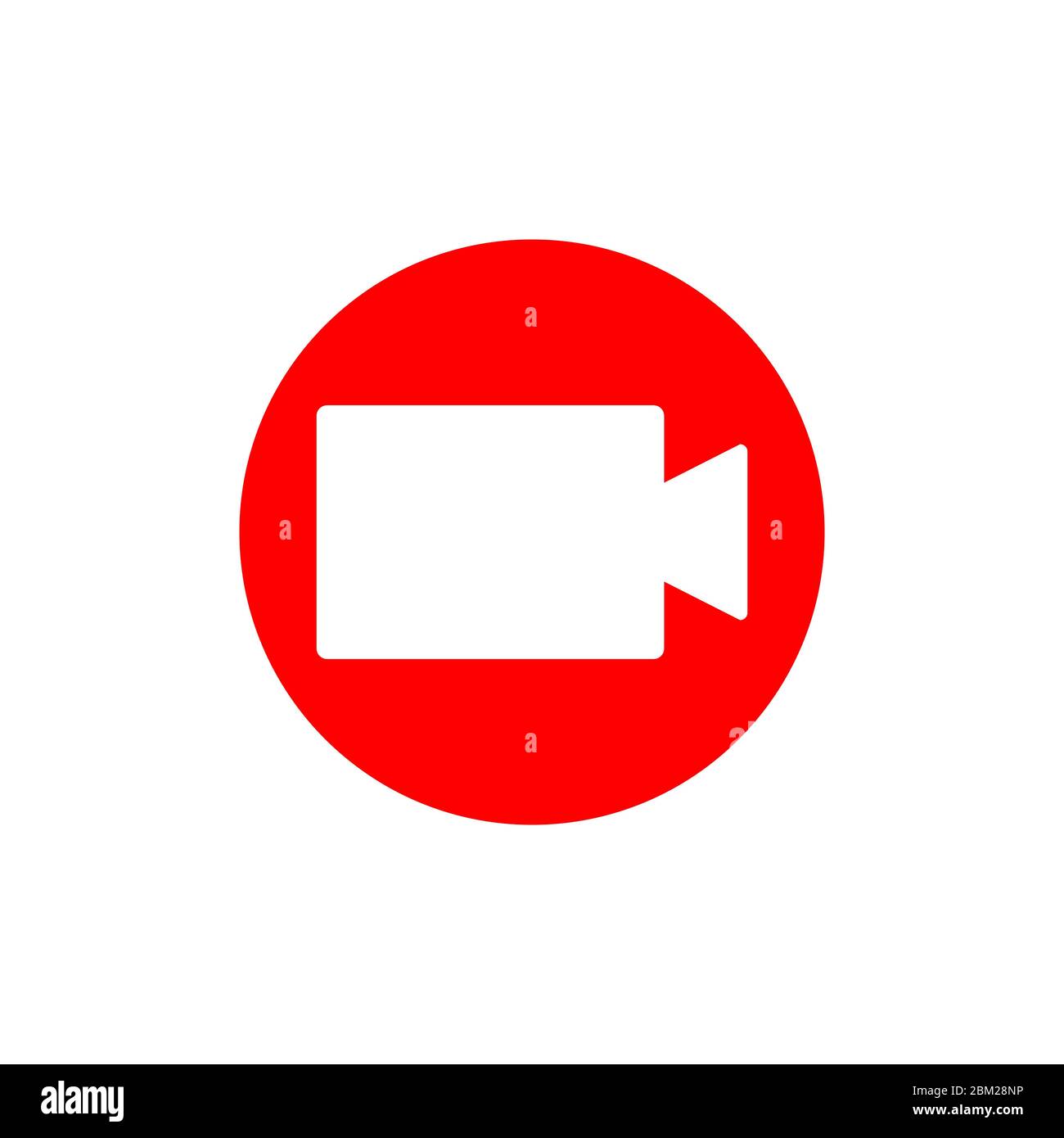 Panneau d'enregistrement vidéo. Symbole de la création de vidéos pour les réseaux sociaux, commencez des performances en direct Illustration de Vecteur