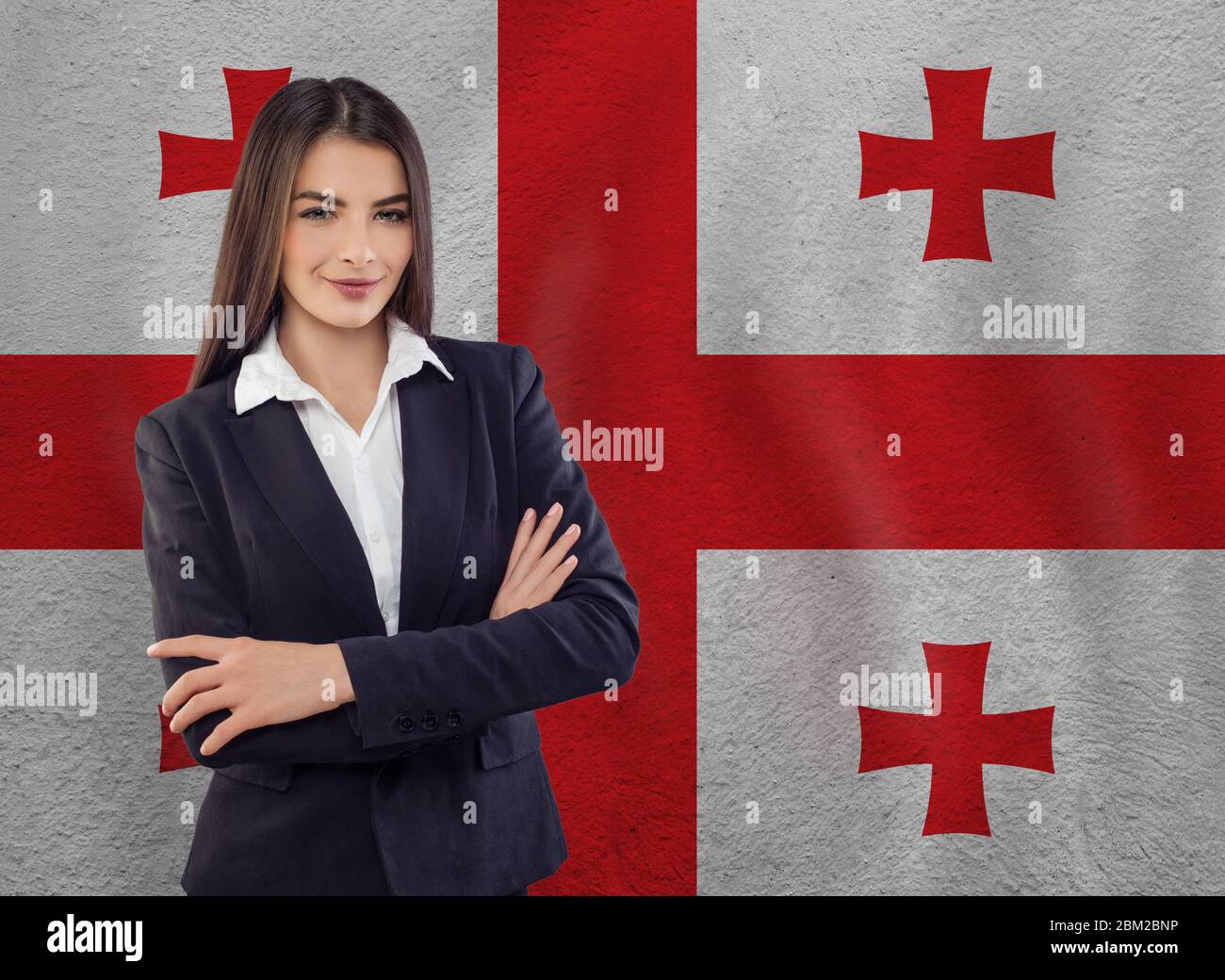 Jeune femme prête pour les affaires ou apprendre la langue Banque D'Images