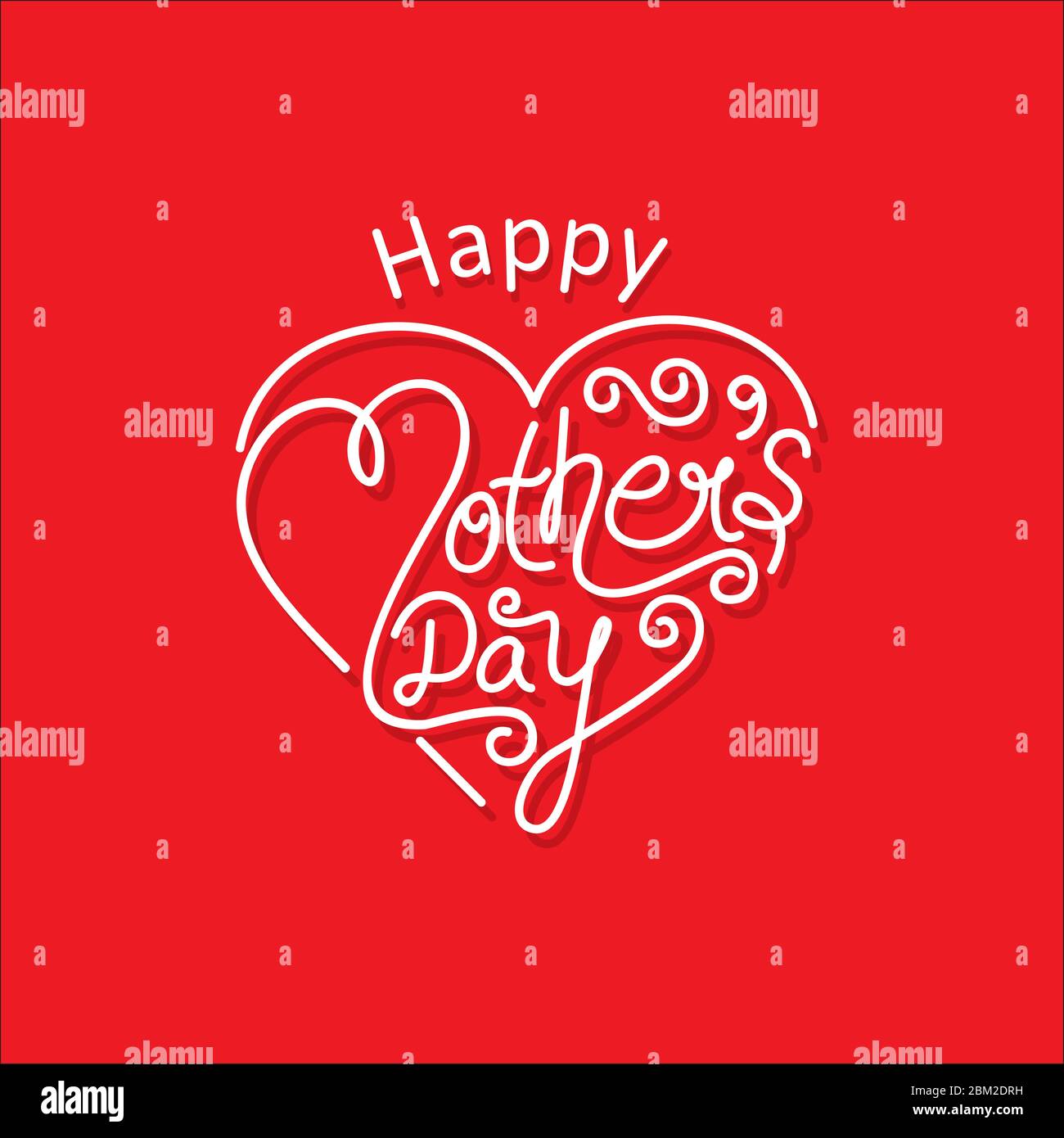 Illustration vectorielle du motif carte de vœux Happy Mother's Day Illustration de Vecteur