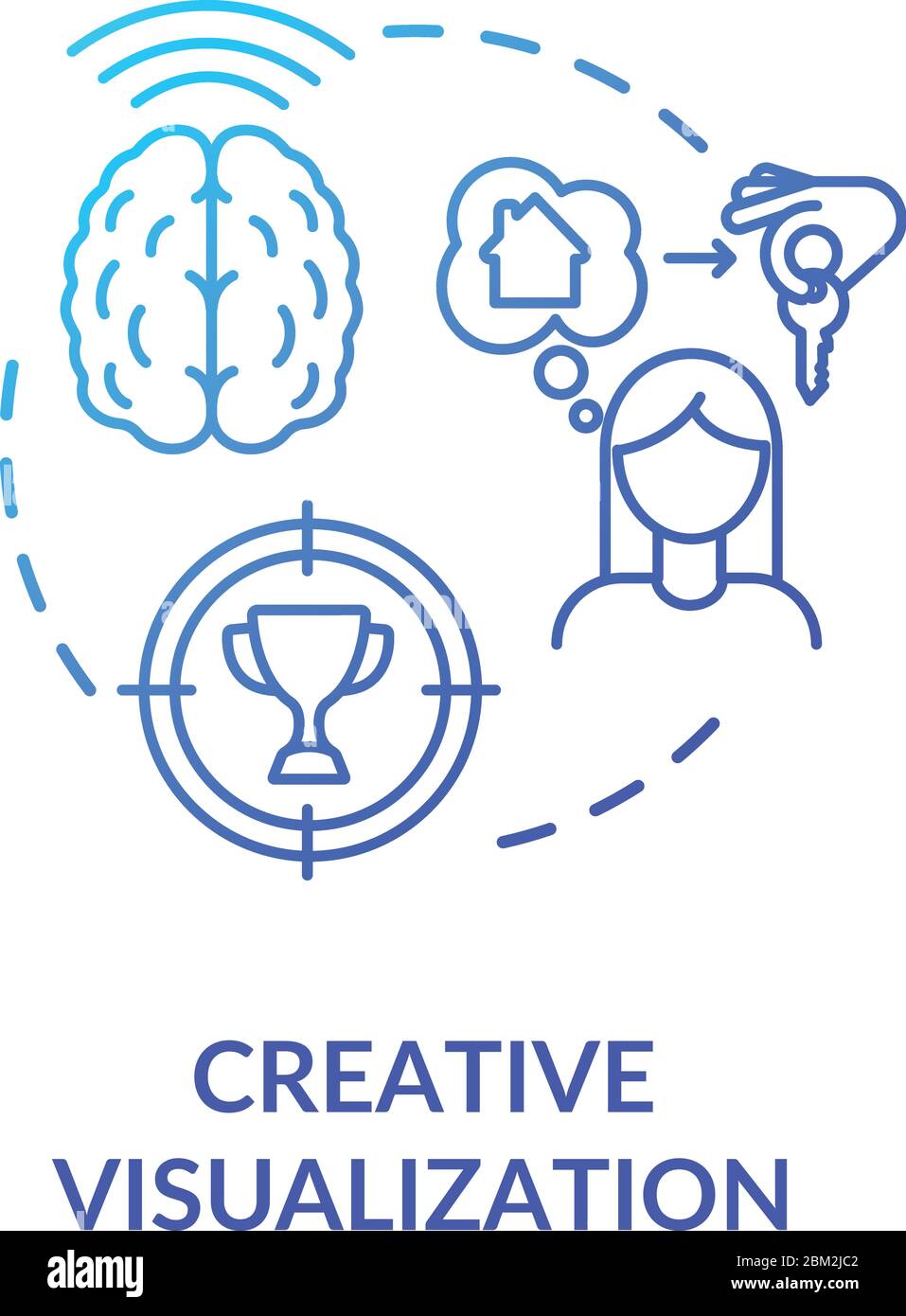 Icône de concept de visualisation créative Illustration de Vecteur
