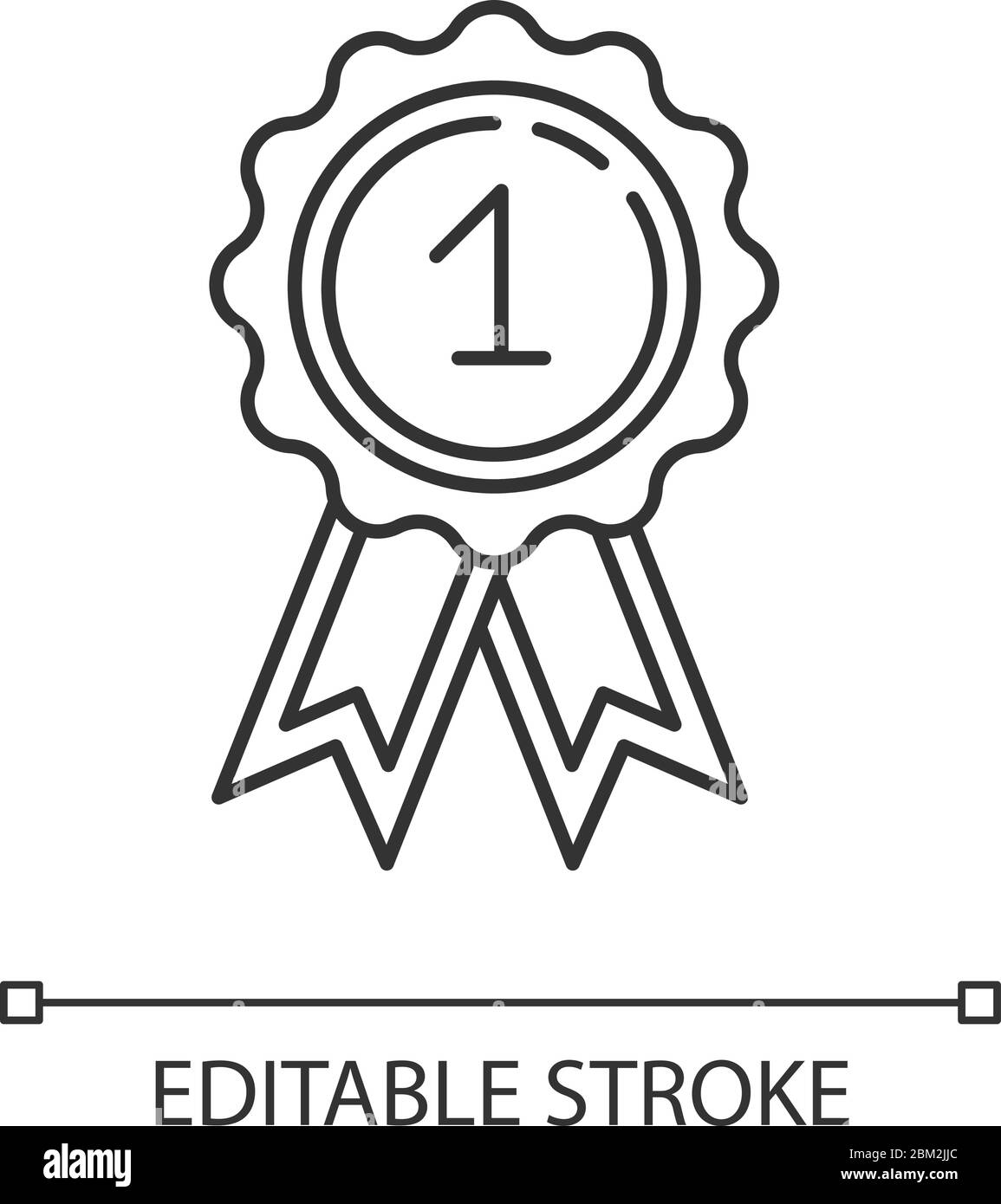 Icône linéaire de récompense pixel Perfect Illustration de Vecteur