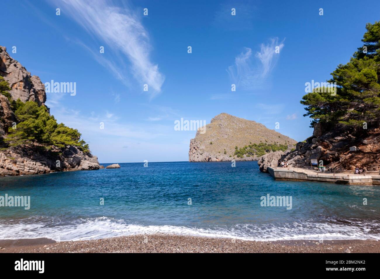 Plage de Cala à Torrent de Pareis , sa Calobra, Iles Baléares, Espagne Banque D'Images