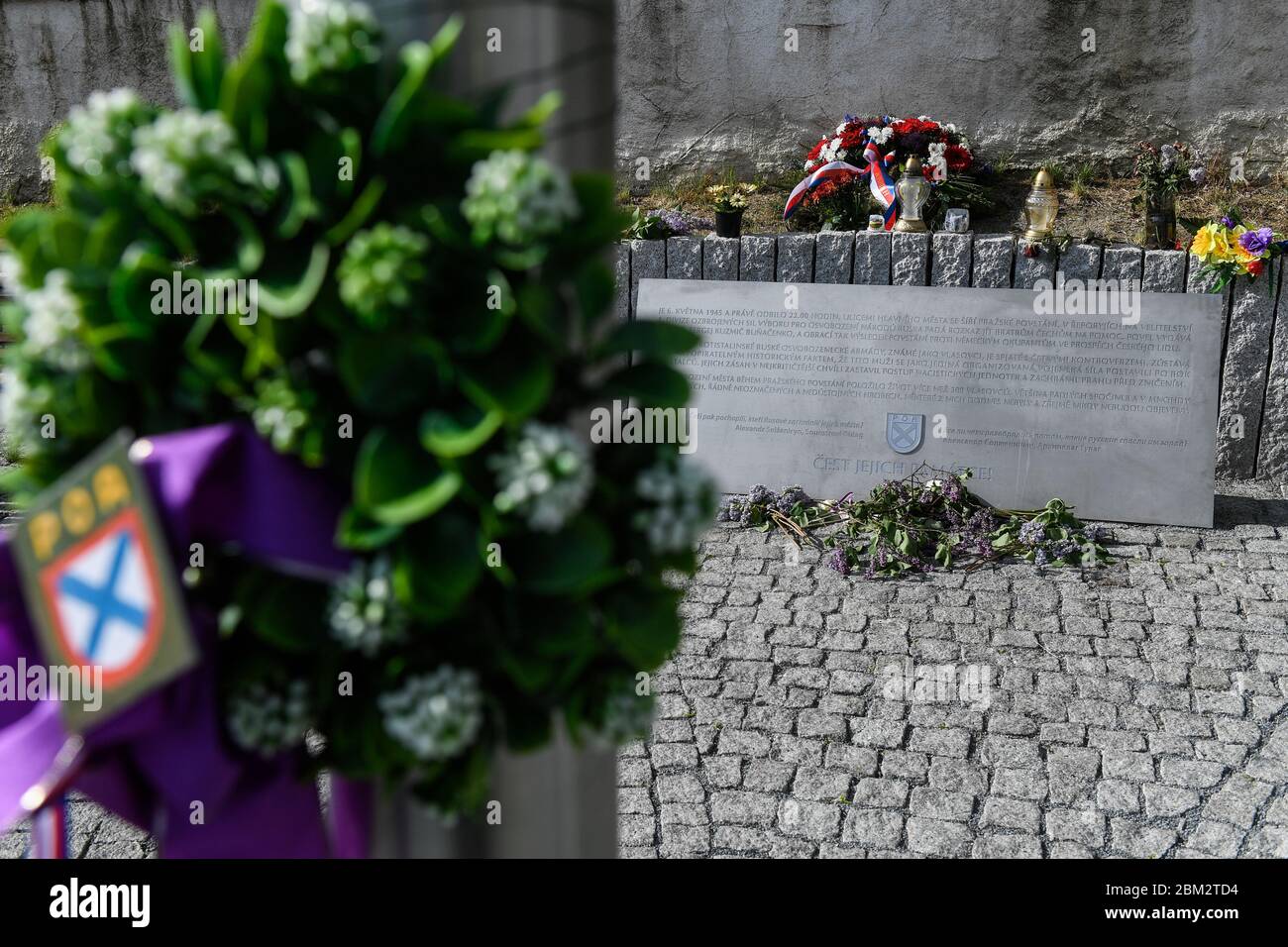 La Plaque Commemorant Les Soldats De L Armee Antisovietique De Liberation De La Russie Roa Qui Ont Ete Tues A La Fin De La Seconde Guerre Mondiale Tout En Aidant A La Liberation