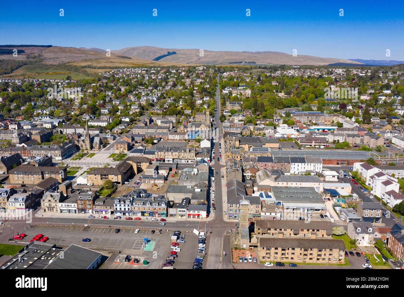 Vue aérienne d'Helensburgh, Argyll et Bute, Écosse, Royaume-Uni Banque D'Images