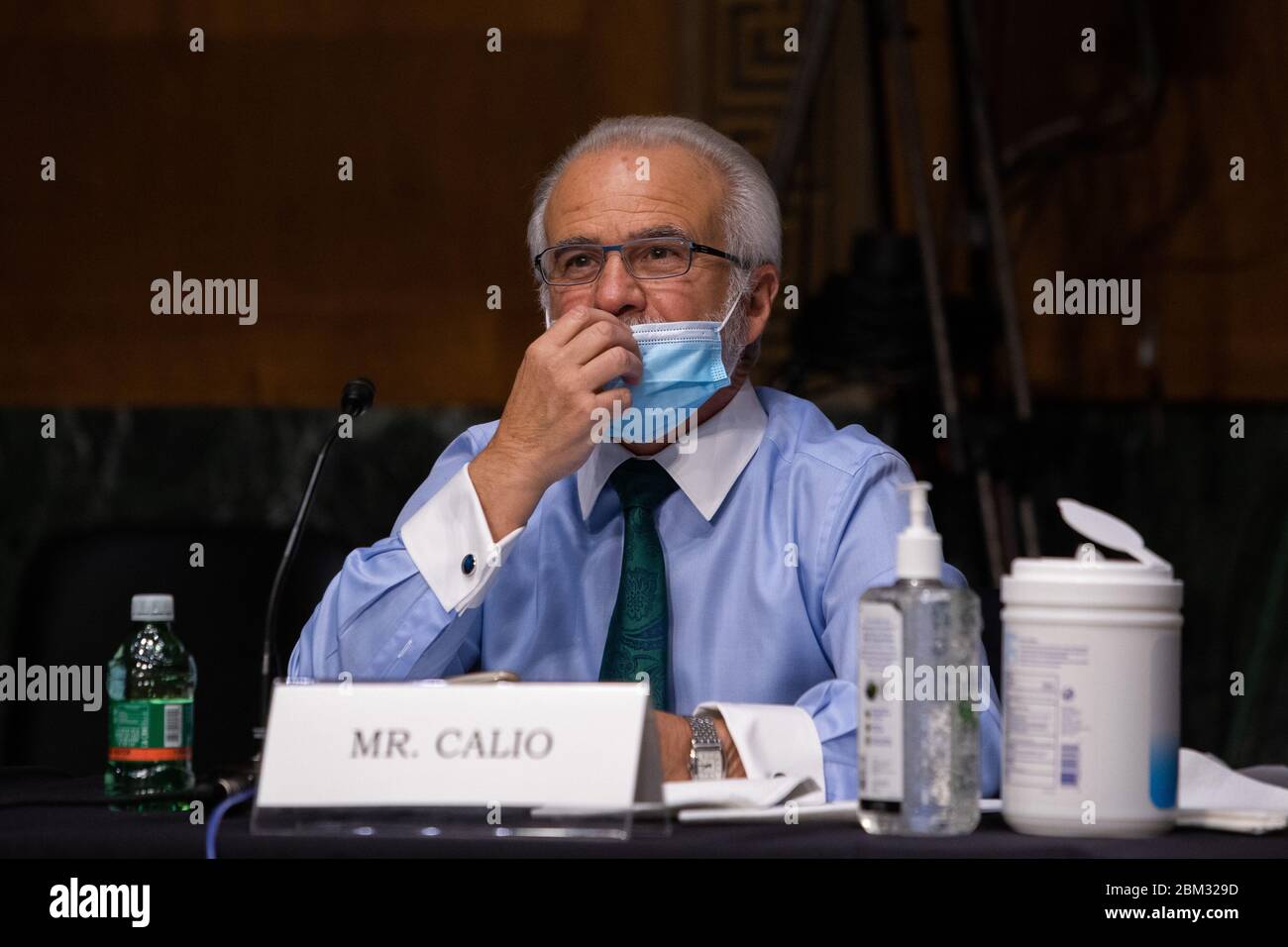 Washington, États-Unis. 06e mai 2020. Nicholas Calio, président et chef de la direction de Airlines for America, témoigne, lors de sa déclaration d'ouverture, à Capitol Hill, à Washington, DC, le mercredi 6 mai 2020, devant un Comité sénatorial du commerce, des sciences et des transports, de l'état de l'industrie aéronautique et de l'impact de la pandémie du coronavirus. Photo de piscine par Graeme Jennings/UPI crédit: UPI/Alay Live News Banque D'Images