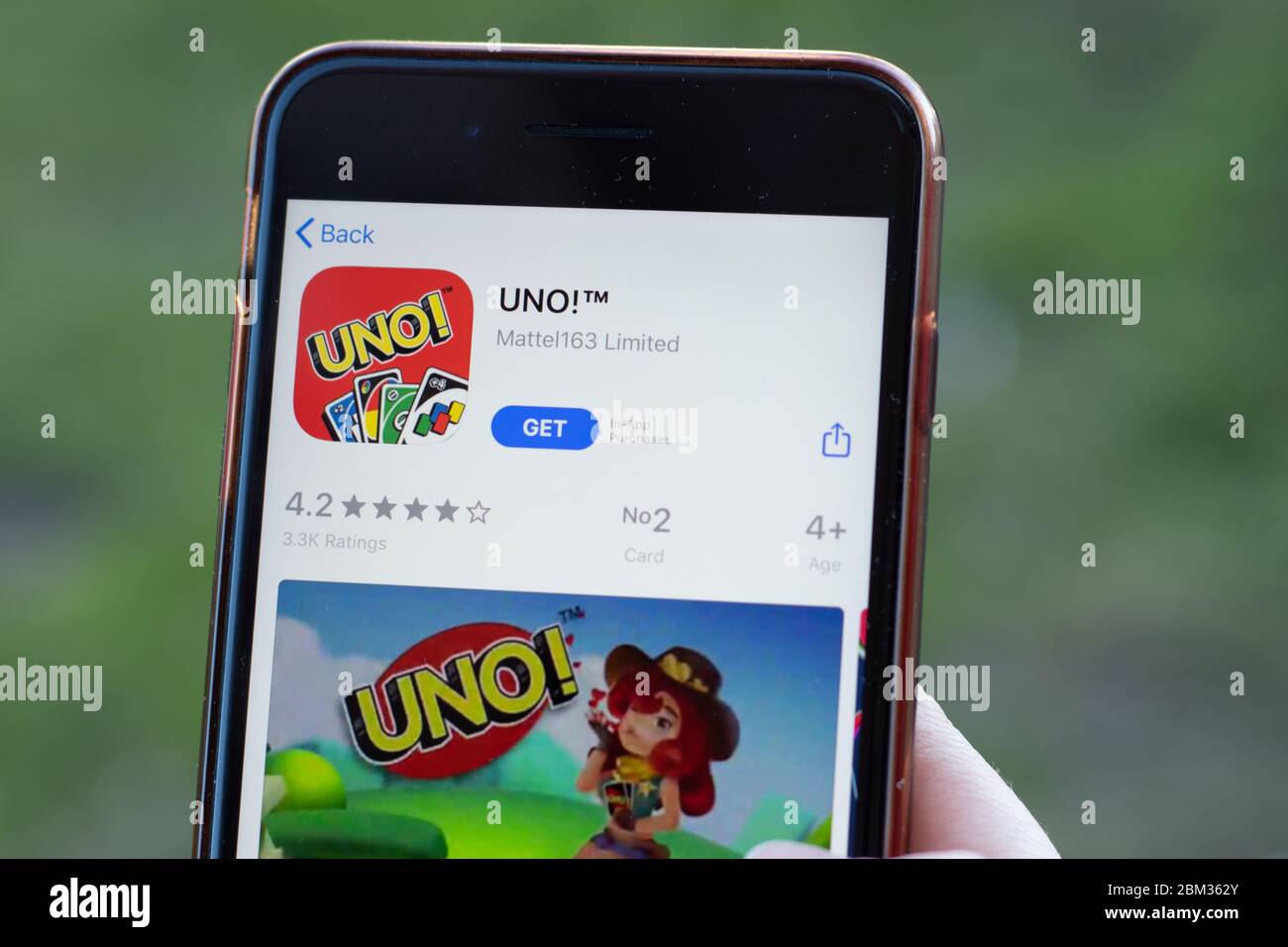 New York, Etats-Unis - 1er mai 2020 : gros plan du logo de l'application ONU sur l'écran du téléphone, Editorial Banque D'Images