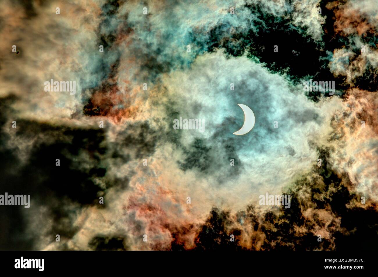 Eclipse à plage dynamique élevée Banque D'Images