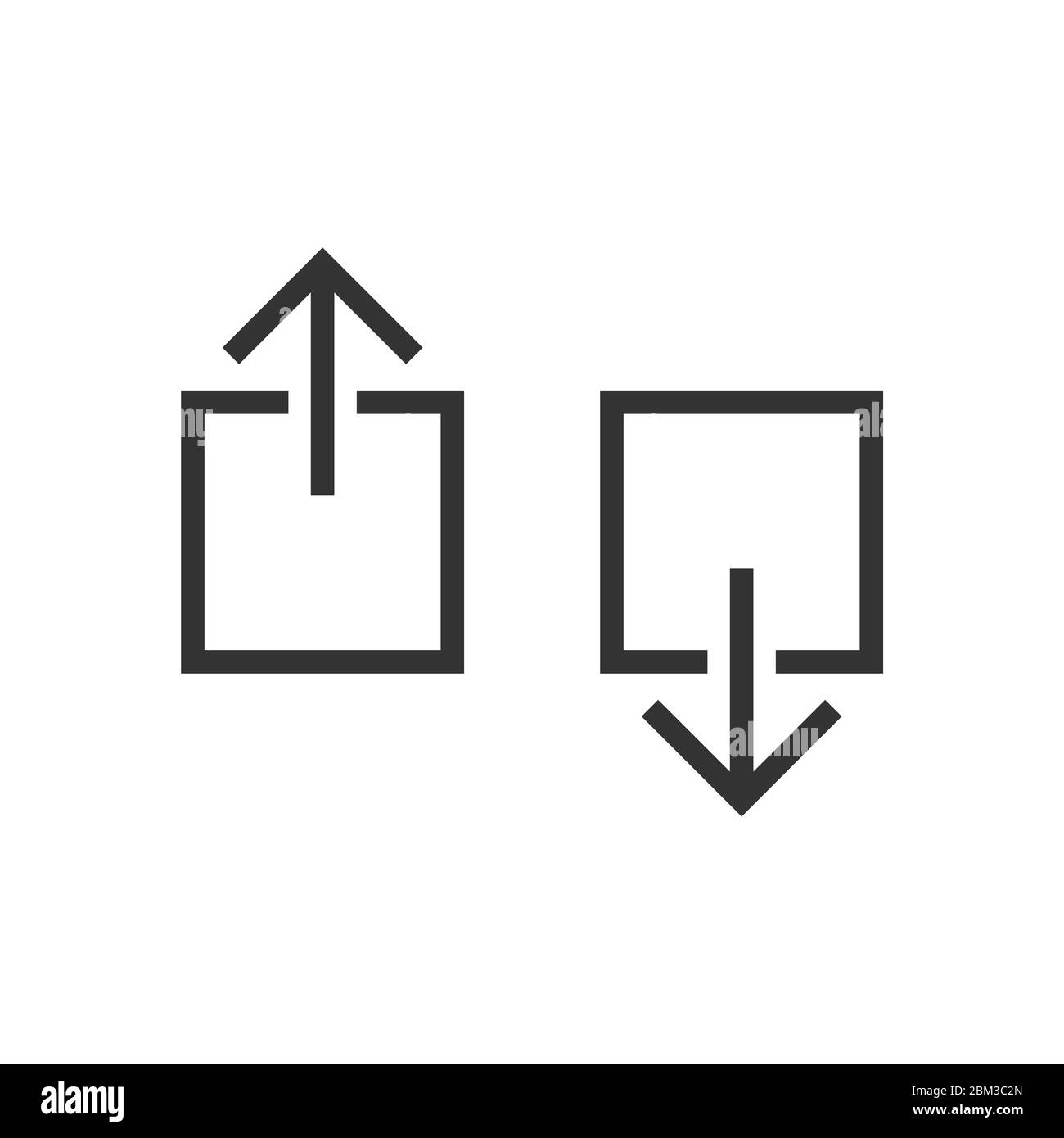 Télécharger et télécharger flèche icône logo modèle Illustration Design. Vecteur EPS 10. Banque D'Images