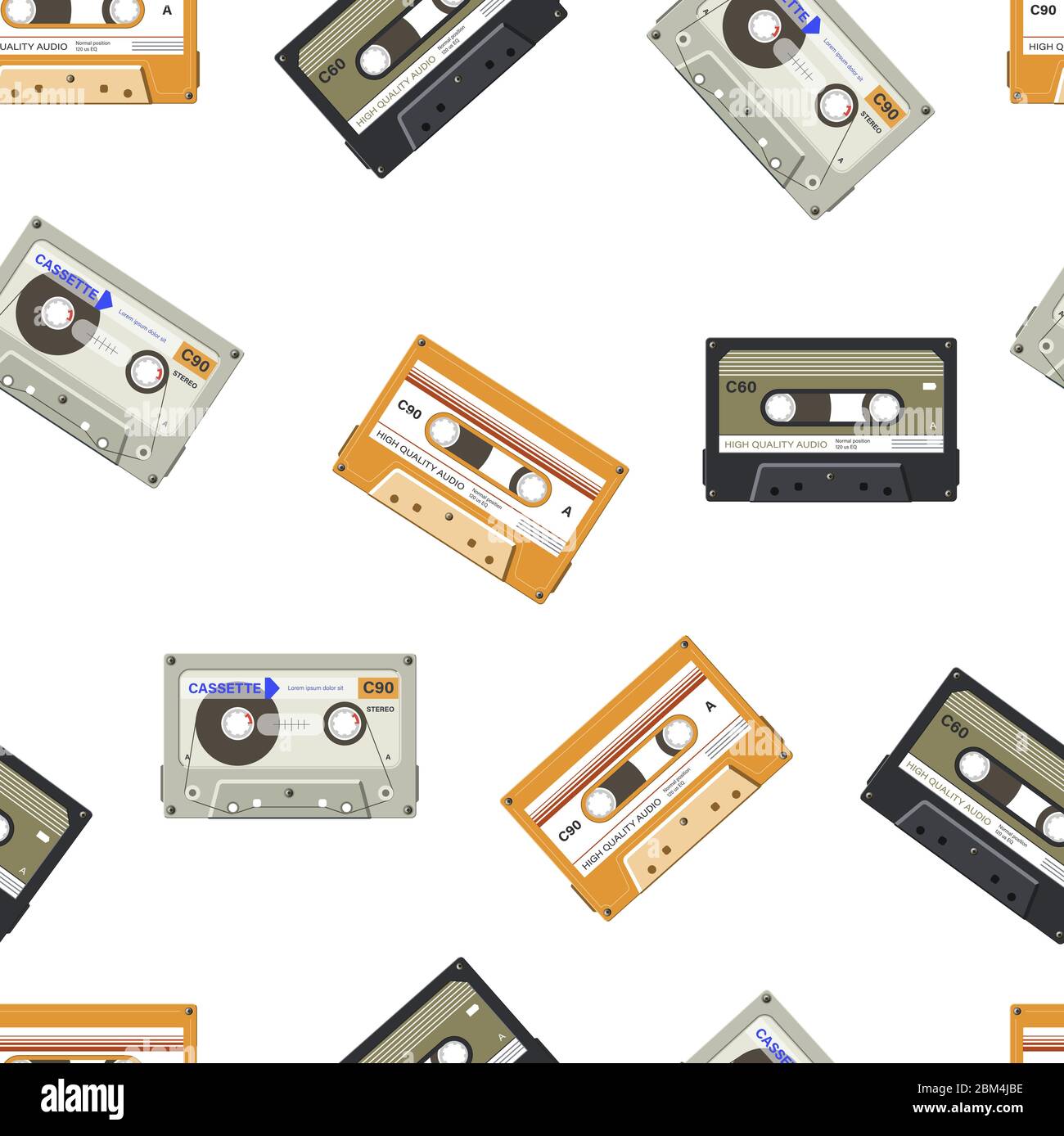 Cassette audio avec musique et chansons en toute transparence Illustration de Vecteur