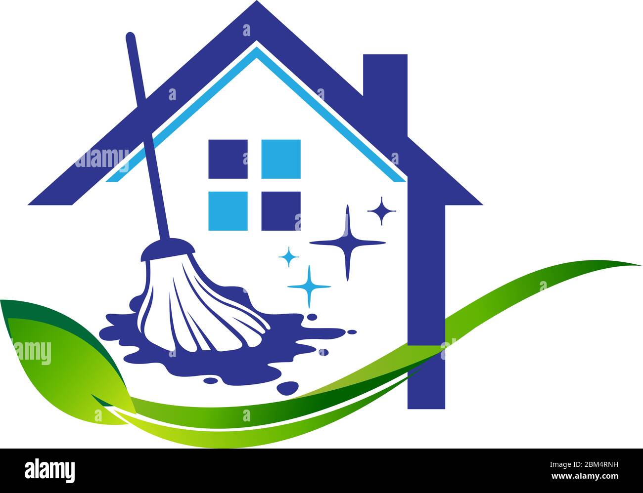 Logo Du Service De Nettoyage A Domicile Photo Stock Alamy