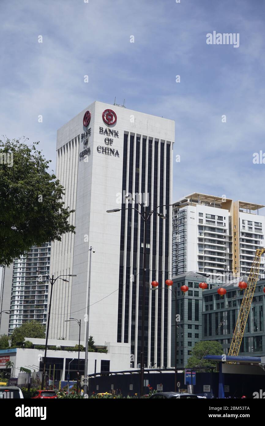 Édifice de la Banque de Chine à Kuala Lumpur, Malaisie Banque D'Images