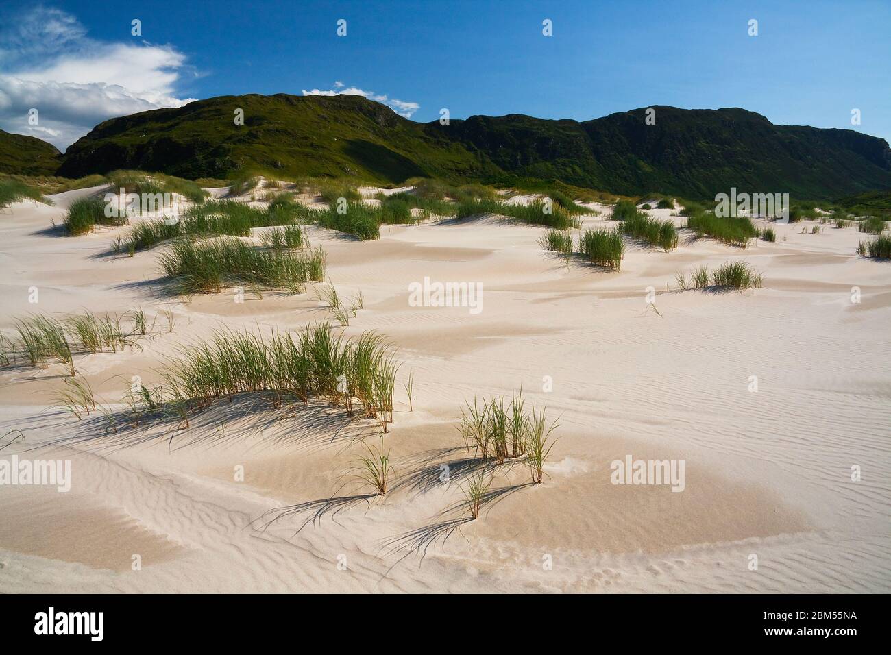 Dunes de sable sur le brin de Maghara à Donegal, Irlande. Banque D'Images