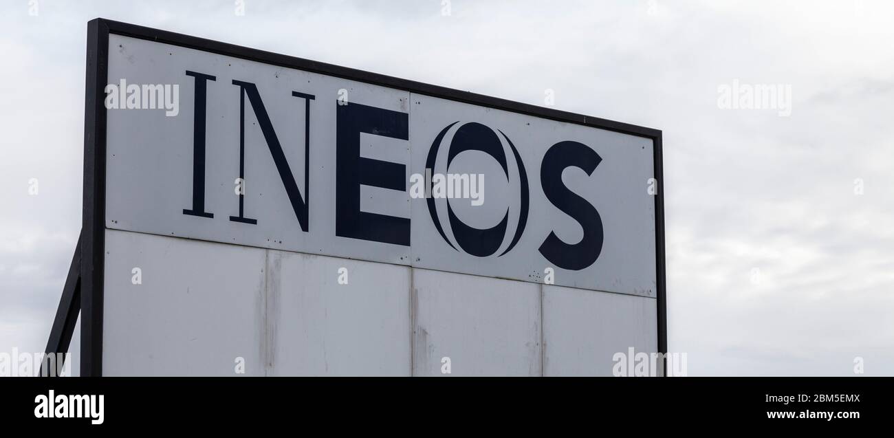 Usine chimique INEOS à Seal Sands, Stockton on Tees, Angleterre,UK qui a juste annoncé en octobre 2019 qu'elle devrait peut-être fermer Banque D'Images