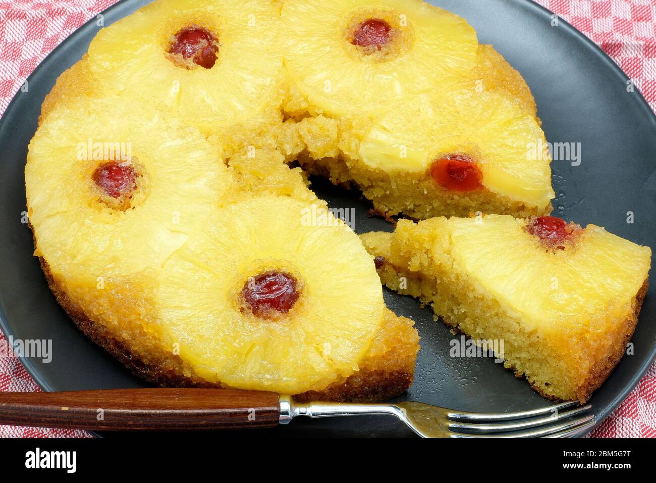 Pineapple upside down cake Banque D'Images