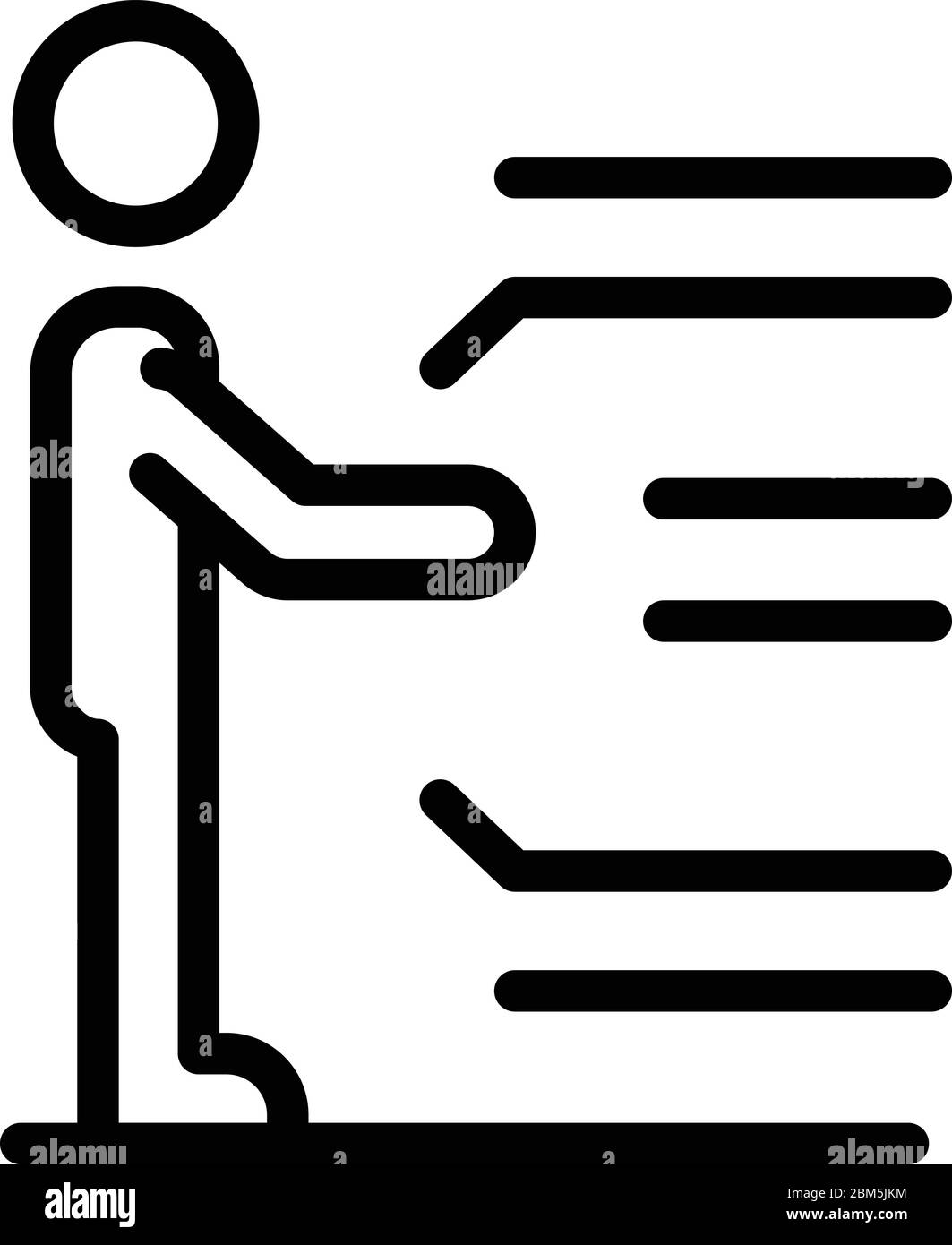 Icône homme nutritionniste, style de contour Illustration de Vecteur