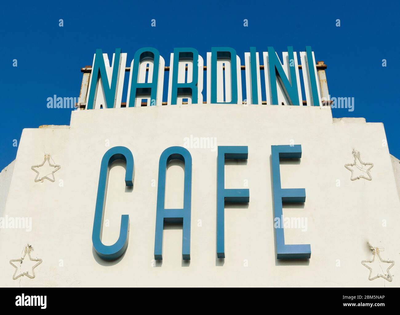 panneau de café nardinis, largs Banque D'Images