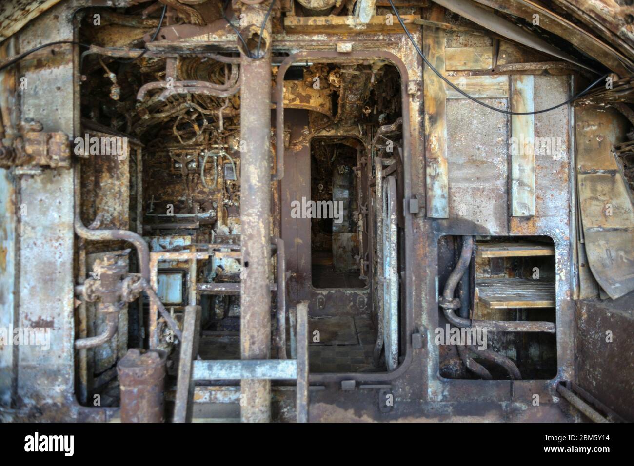 DOSSIER : 7 mai 2020. Photo prise: Seacombe, Royaume-Uni. 18 mars 2009. U 534 quarts des équipiers en vue de la salle de radio crédit: Photographier_North/Alamy Live News Banque D'Images