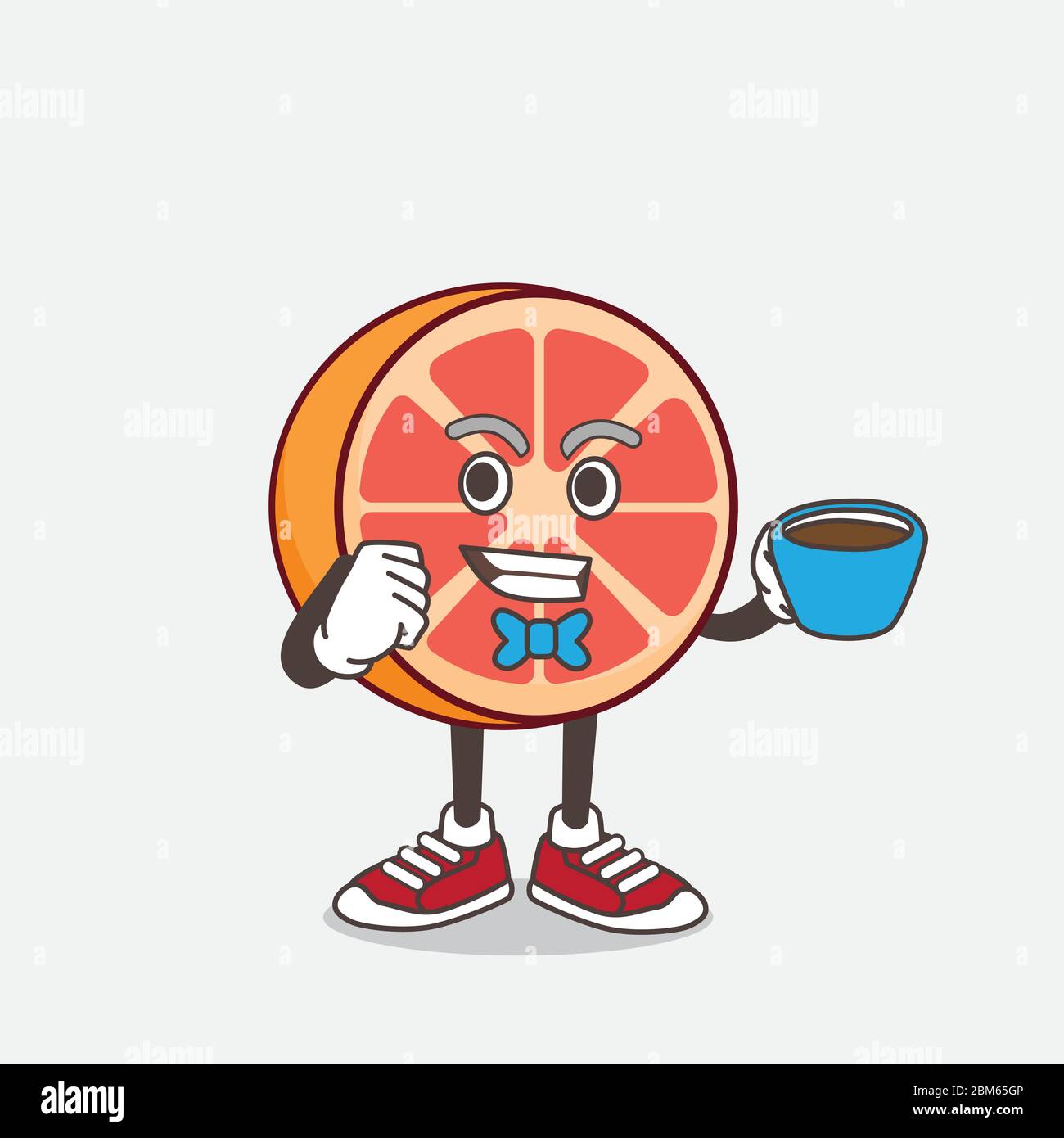 Pamplemousse Animation Une illustration de personnage de mascotte de dessin animé de ...