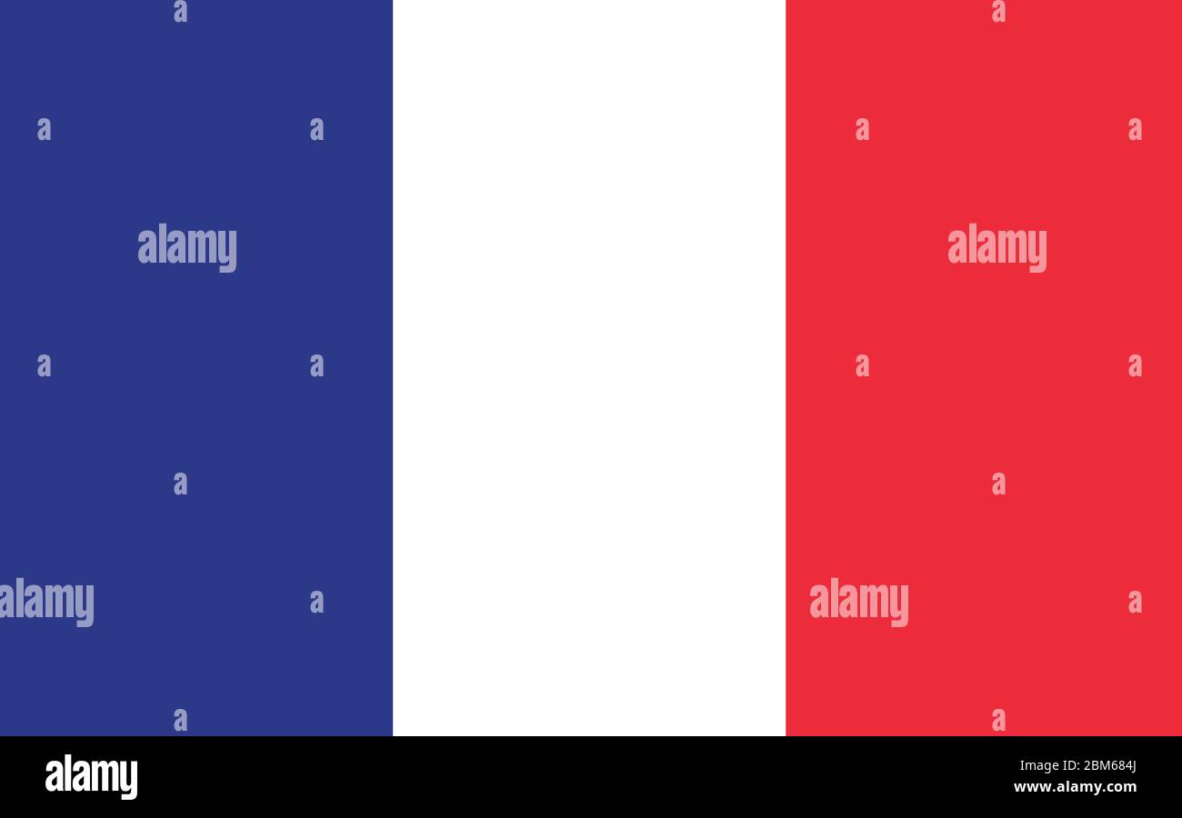 Graphique vectoriel drapeau de France. Illustration d'un drapeau français rectangulaire. Le drapeau national de la France est un symbole de liberté, de patriotisme et d'indépendance. Illustration de Vecteur