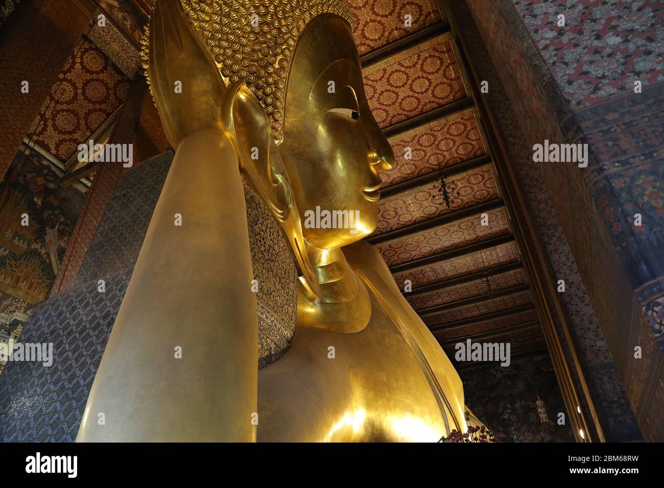 Temple du Bouddha couché, Wat Pho o Wat Phra Chetuphon Banque D'Images