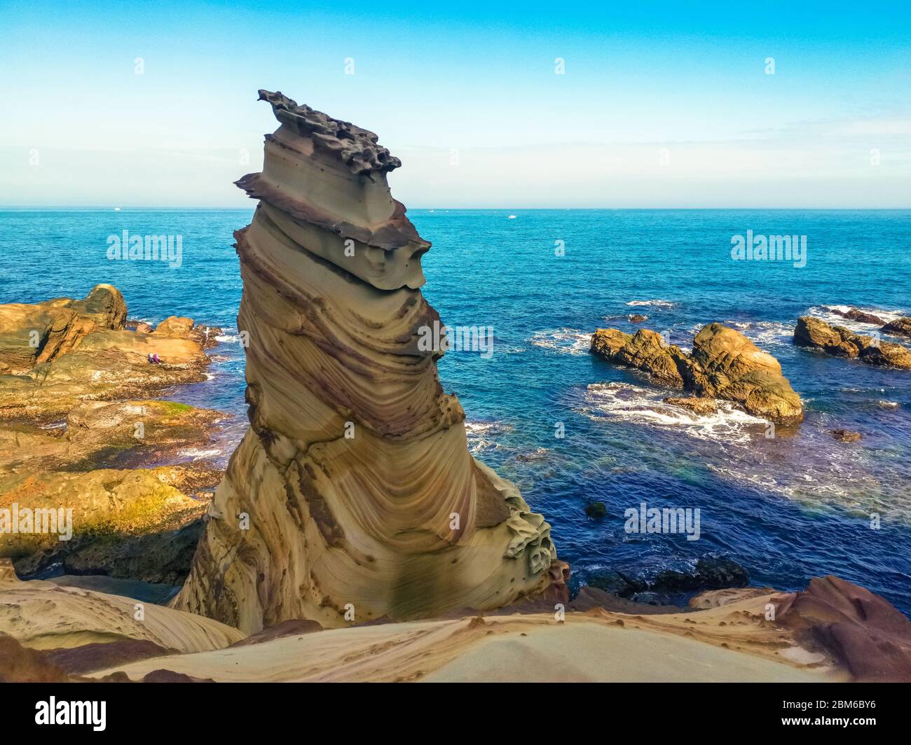 Formation rocheuse particulière connue sous le nom de Nanya Rock à Bitou Taipei Taiwan Banque D'Images