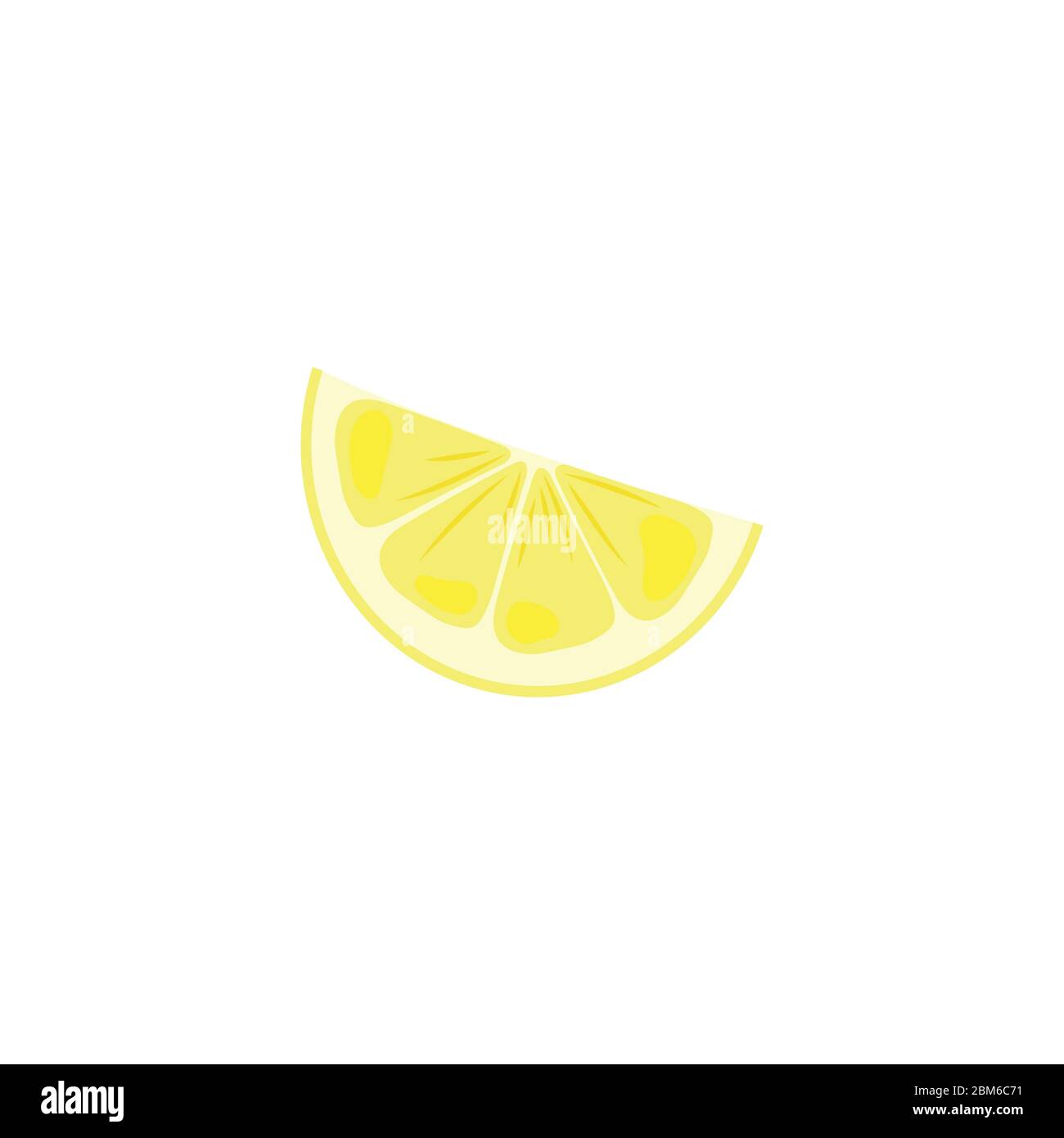 Coupe de citron isolée. Agrumes mûrs juteux. Illustration de Vecteur