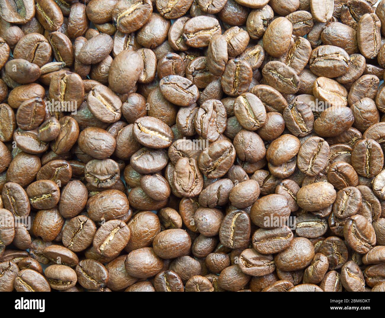 Les grains de café brun, close-up de grains de café pour l'arrière plan. Banque D'Images