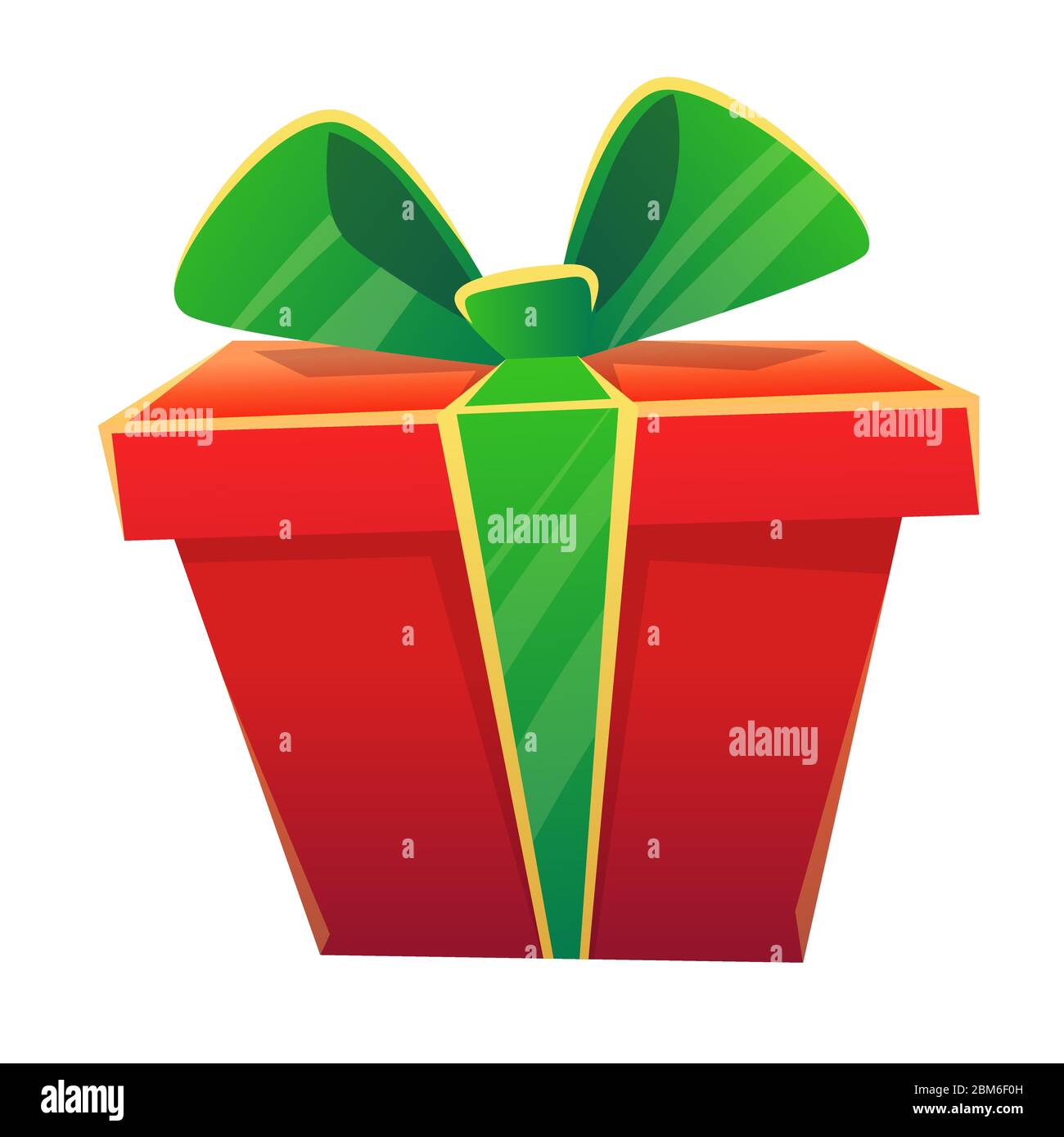 gagnez le prix icon gagnant ou rouge boîte cadeau rouge avec ruban et noeud noué, emballage de vacances félicitations livraison heureux vacances, vector caricature illu Illustration de Vecteur