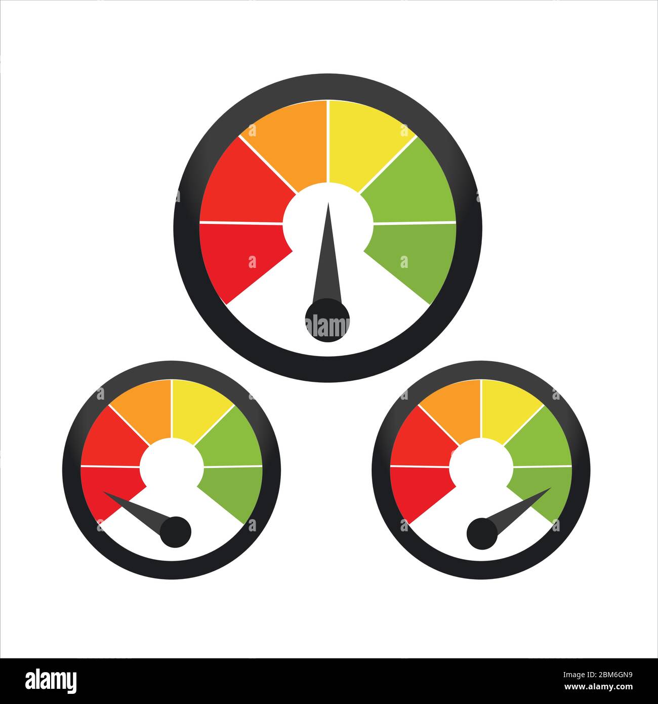 Icône de compteur de vitesse bas à haut. Illustration graphique vectorielle icône indicateur de vitesse bas à haut. Illustration de Vecteur