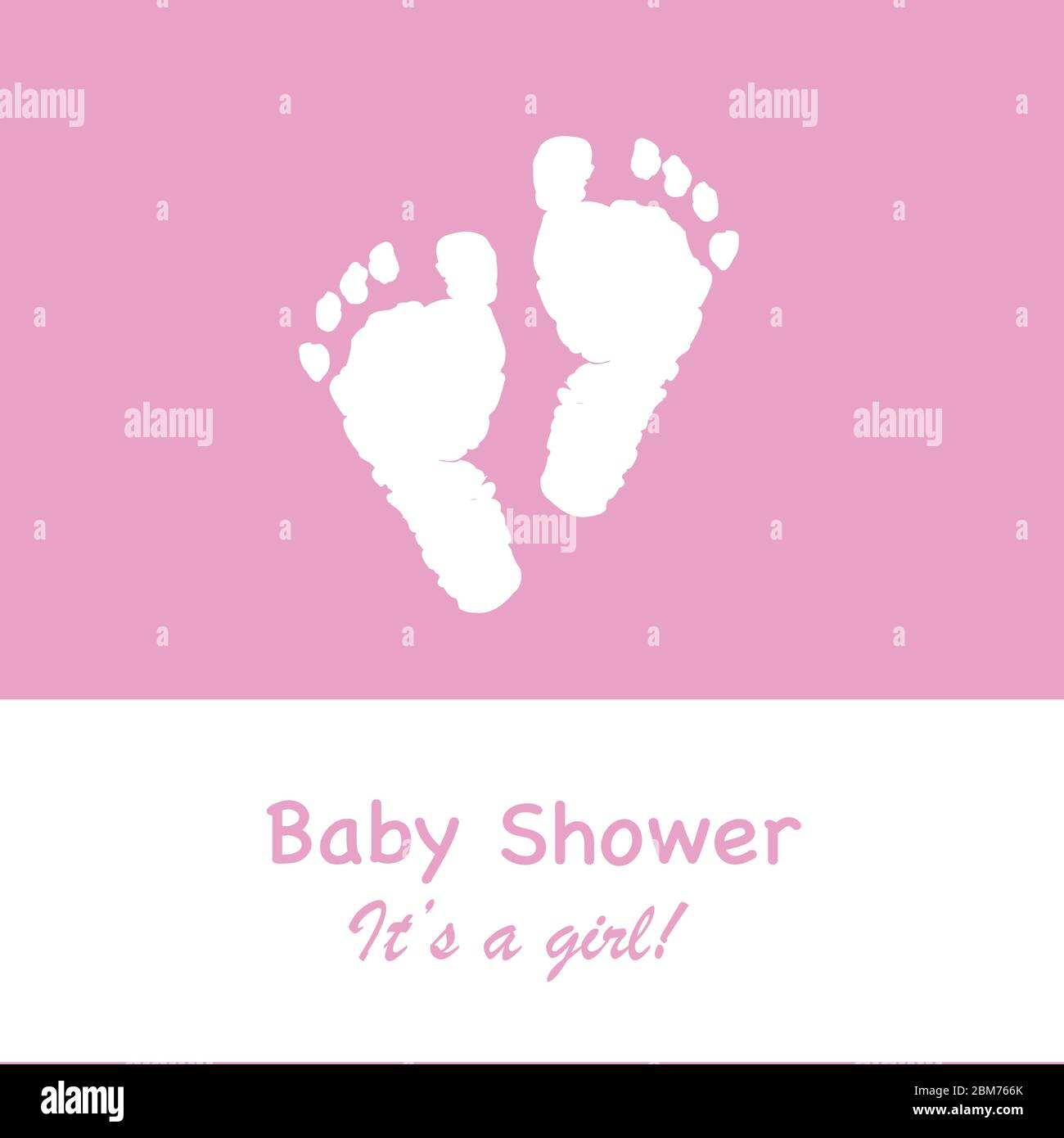 Empreintes De Pied Pour Bebe Imprime Pied De Bebe Fille De Couleur Rose Symbole Bebe Douche De Bebe C Est Une Fille Image Vectorielle Stock Alamy