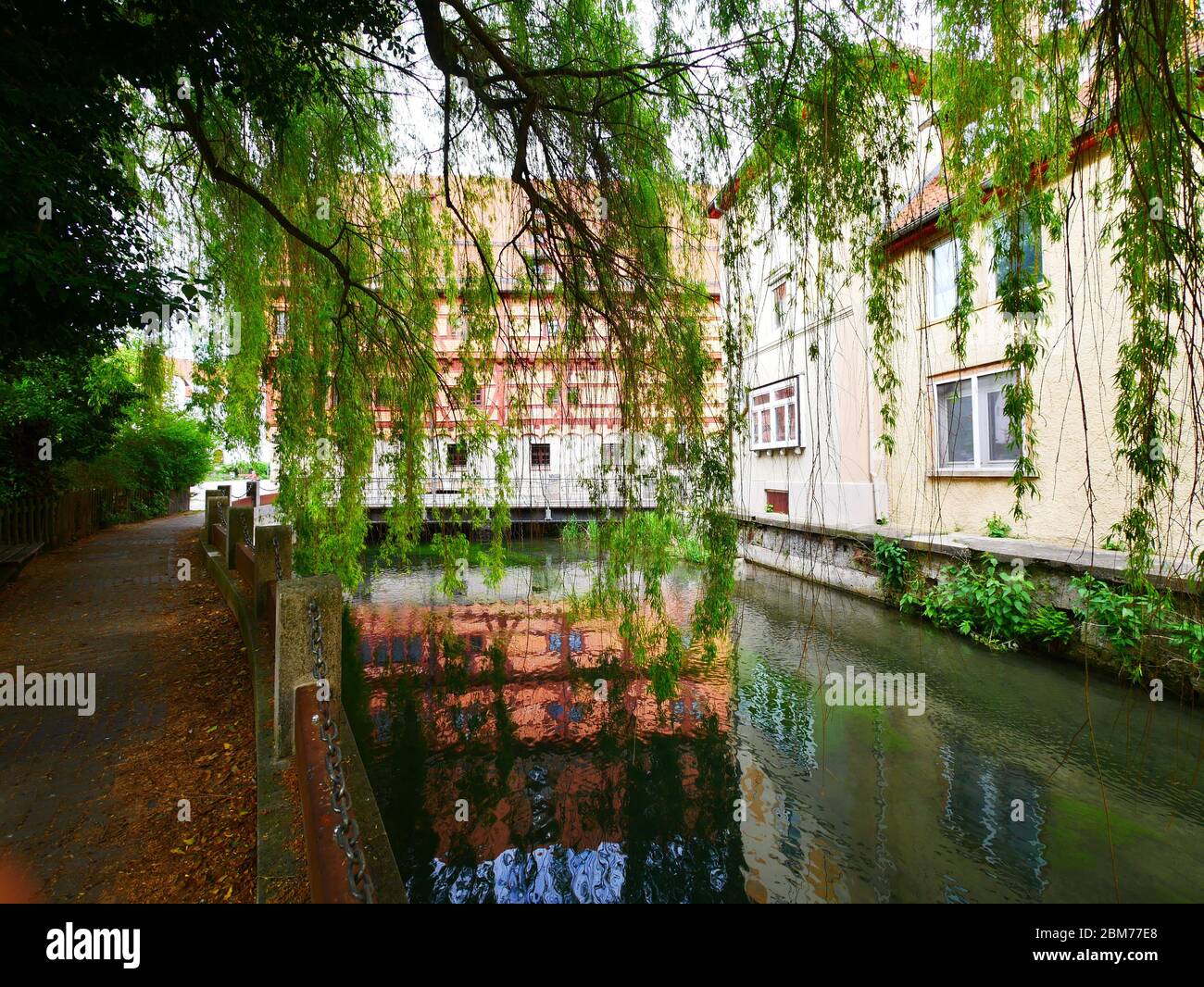 Ehingen, Allemagne: Musée de la ville derrière une veuve Banque D'Images