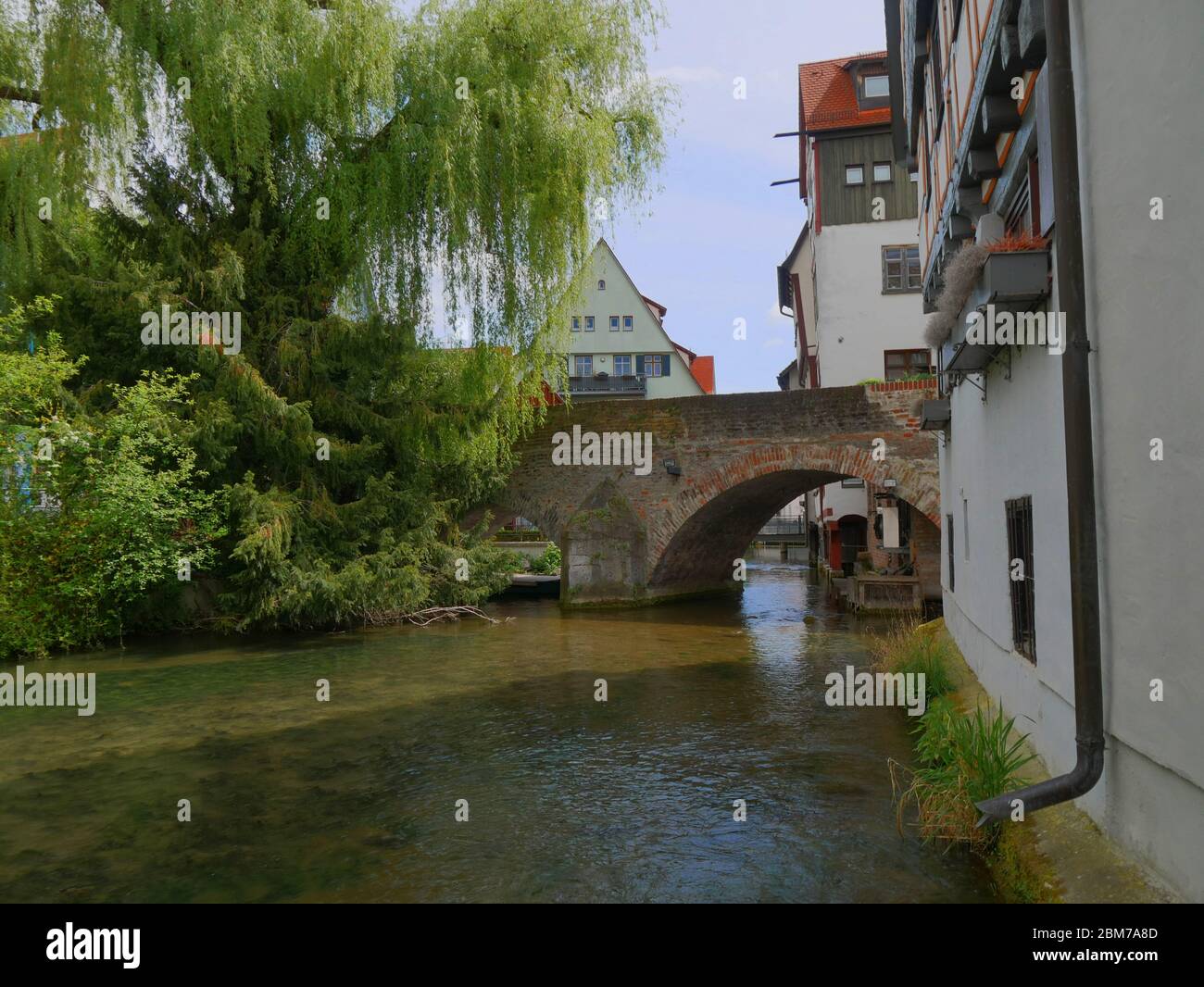 Ulm, Allemagne : pont historique dans le quartier des pêcheurs Banque D'Images
