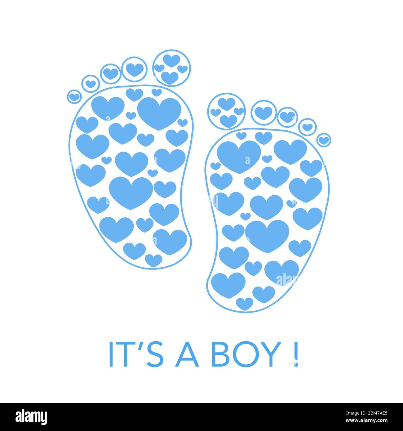 Imprime Pied De Bebe Avec Coeurs C Est Un Garcon Empreintes De Pieds Bleus Carte De Voeux Pour Douche De Bebe Symbole De Revelation De Sexe De Bebe Symbole Fille Garcon Bebe Jumeau