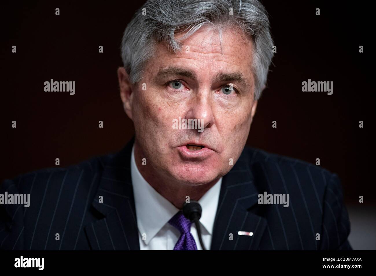 Washington, DC, États-Unis. 7 mai 2020. Kenneth Braithwaite, président américain Donald J. Trump pour le secrétaire de la Marine, parle lors d'une audience de confirmation du Comité des services armés du Sénat américain à Washington, DC, États-Unis, le jeudi 7 mai 2020. Les membres du Comité peuvent demander à Braithwaite si la réalisation de l'objectif de l'administration d'une flotte de 355 navires au cours de la prochaine décennie, par rapport à 299 aujourd'hui, est réaliste compte tenu des contraintes de coût. Crédit: Al Drago/Pool via CNP | usage dans le monde crédit: dpa/Alay Live News Banque D'Images