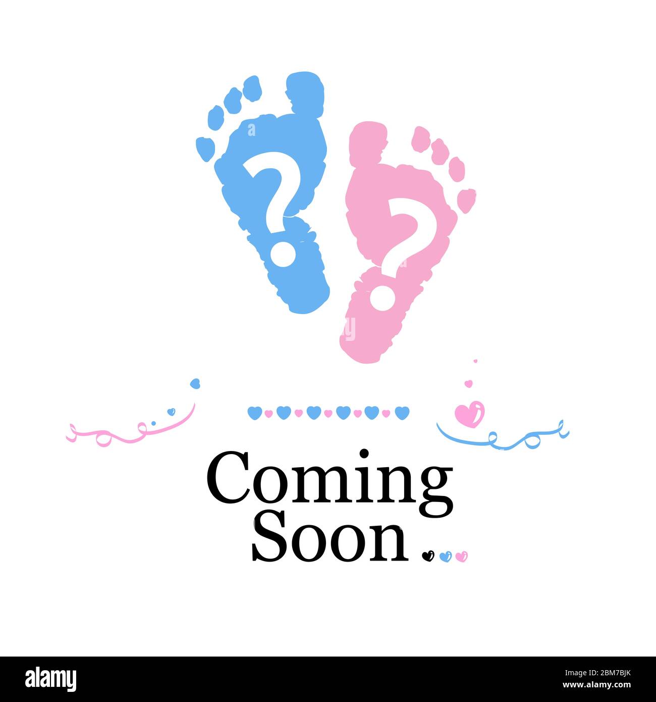 Bientot Bebe Symbole De Revelation De Sexe De Bebe Symbole Fille Garcon Bebe Jumeau Image Vectorielle Stock Alamy