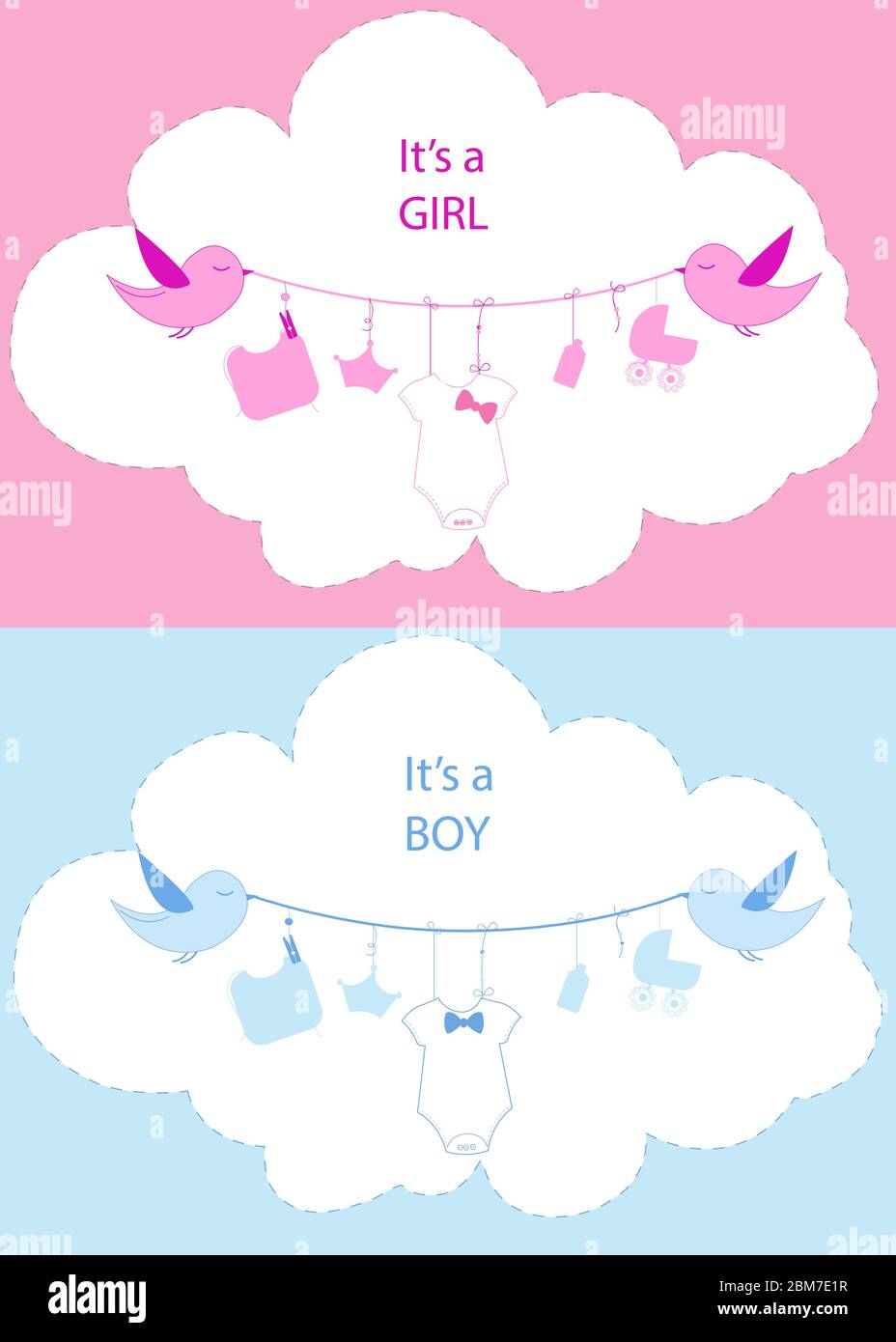 Symbole Bebe Suspendu Carte De Voeux Pour Bebe Fille Bebe Garcon Douche De Bebe Image Vectorielle Stock Alamy