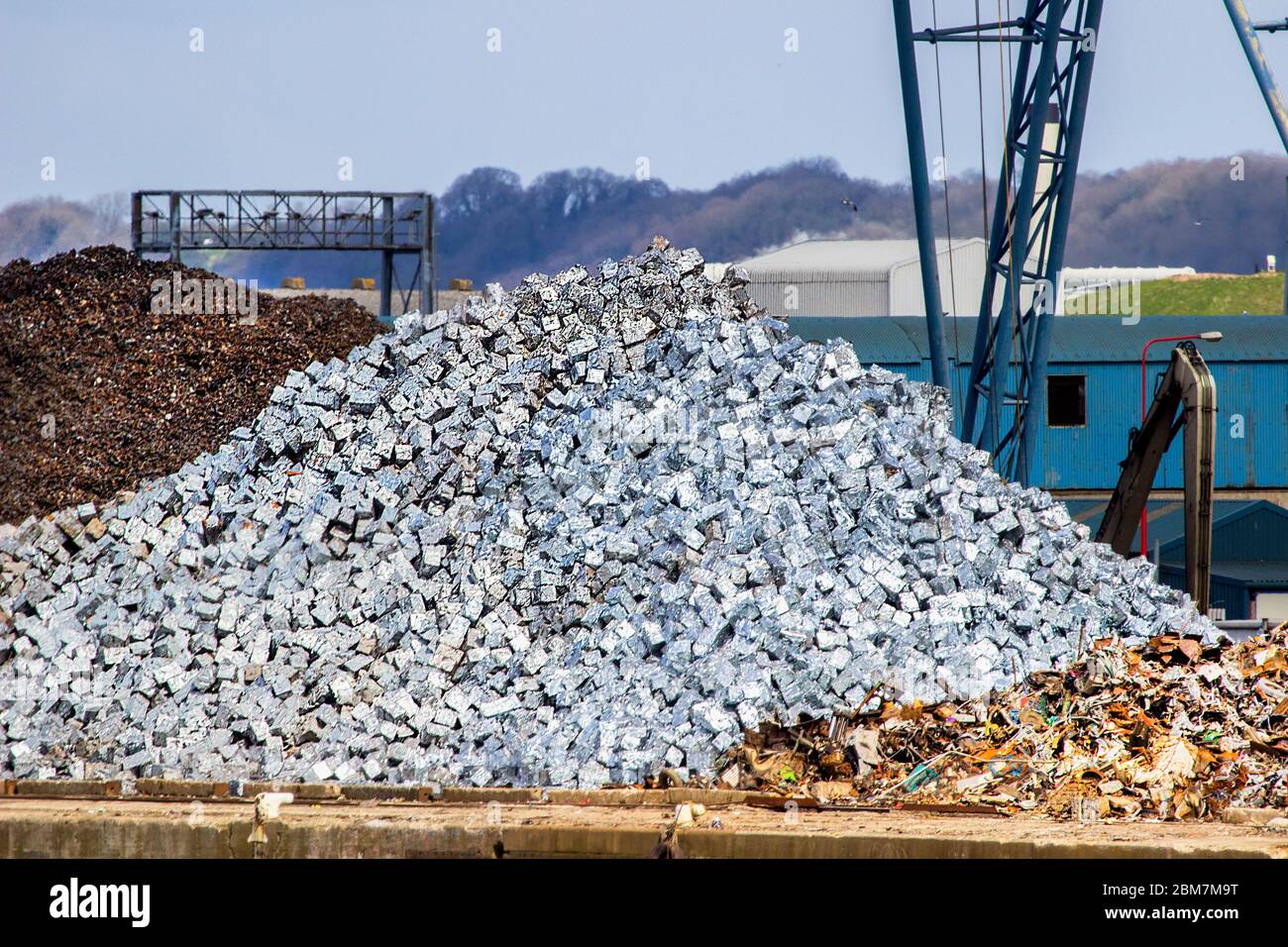 avonmouth,port,verrou,avonmouth port lock,uk ports,avonmouth chantier de ferraille,avonmouth recyclage des ordures,ferraille Banque D'Images