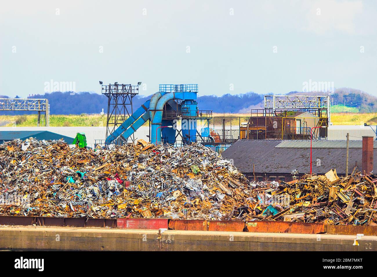 avonmouth,port,verrou,avonmouth port lock,uk ports,avonmouth chantier de ferraille,avonmouth recyclage des ordures,ferraille Banque D'Images