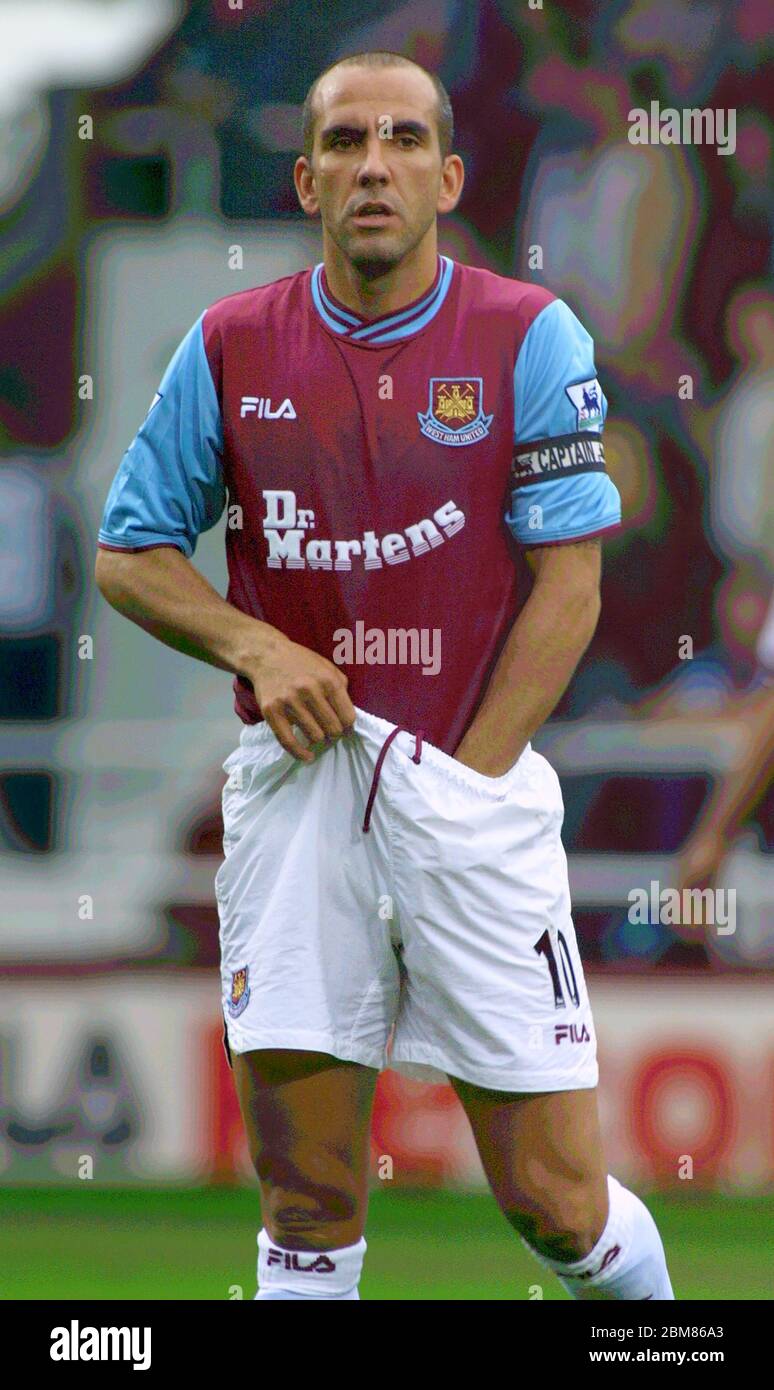 LONDRES, Royaume-Uni, OCTOBRE 20 : Paolo Di Canio de West Ham United pendant Barclaycard Premiership entre West Ham United et Southampton au Boleyn Ground, UPT Banque D'Images