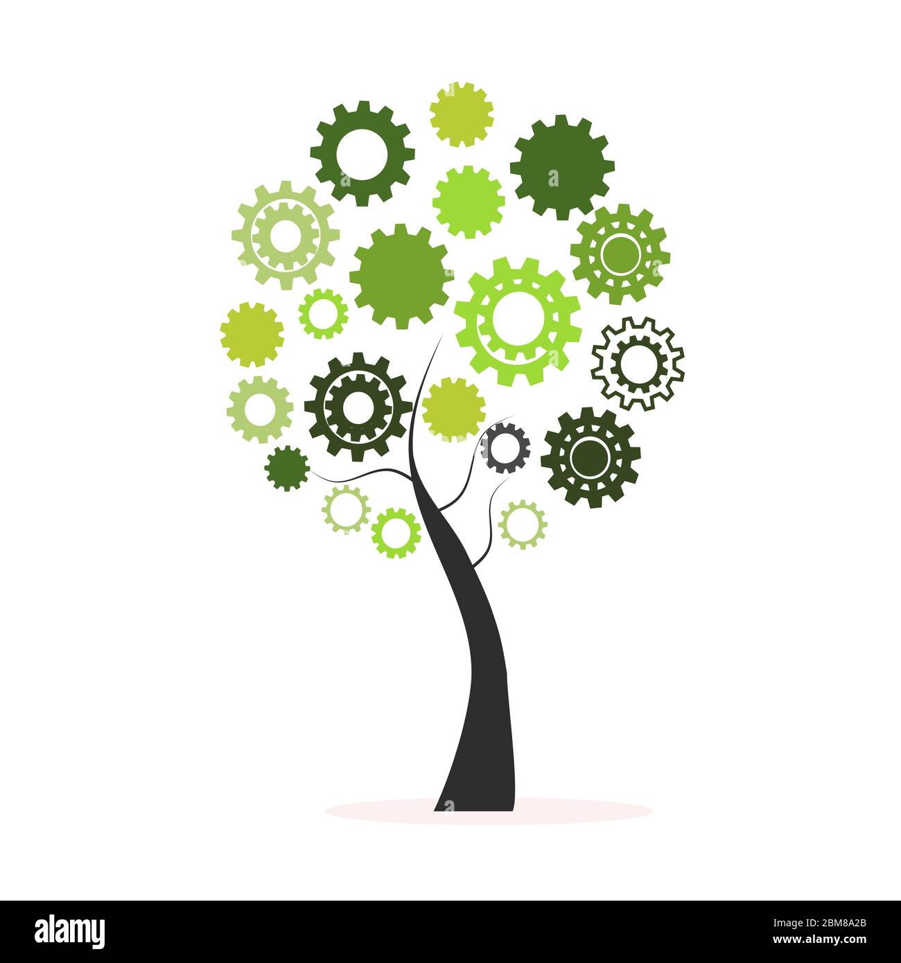 Concept d'innovation industrielle fait de cogs et de engrenages vecteur Illustration de Vecteur