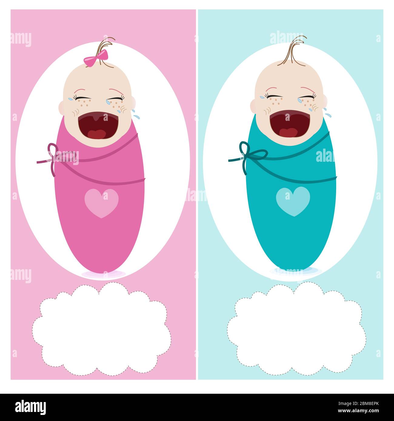 Bebe Pleurant Avec Une Sucette Bebe Garcon Fille Carte De Voeux Vectorielle Image Vectorielle Stock Alamy