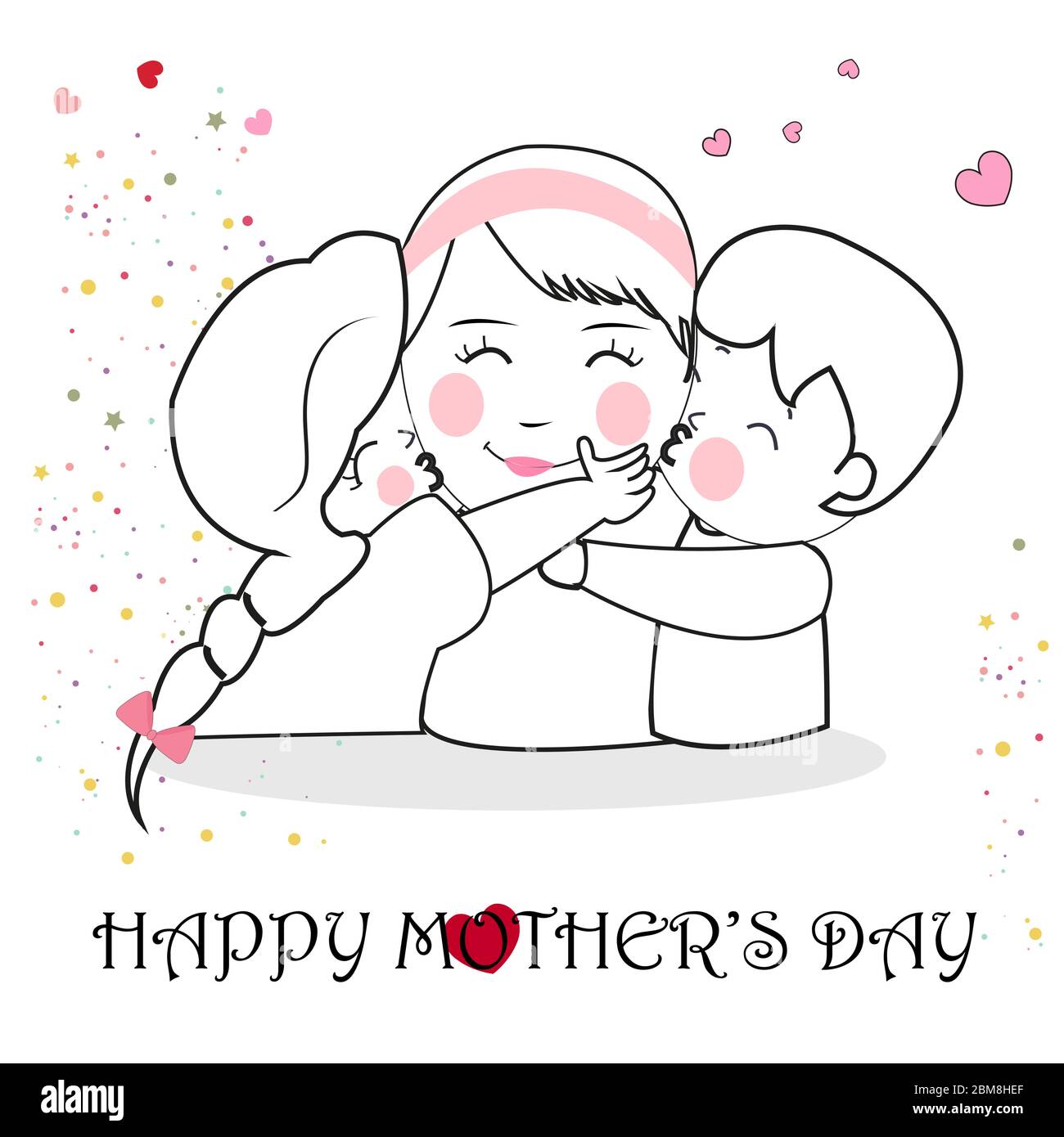 Vecteur carte de fête des mères Illustration de Vecteur